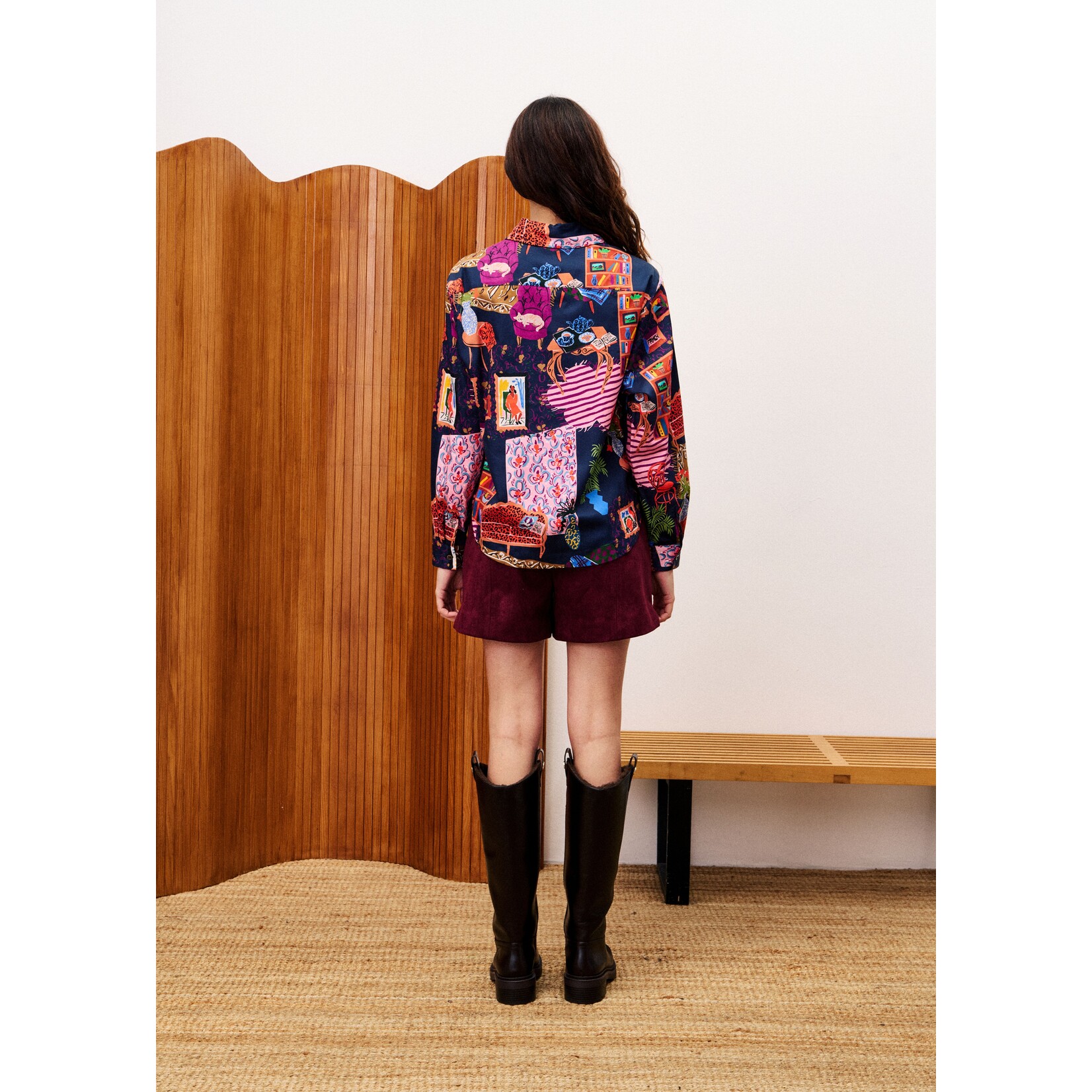 FRENCH FRNCH katoenen blouse SARTRE print salon