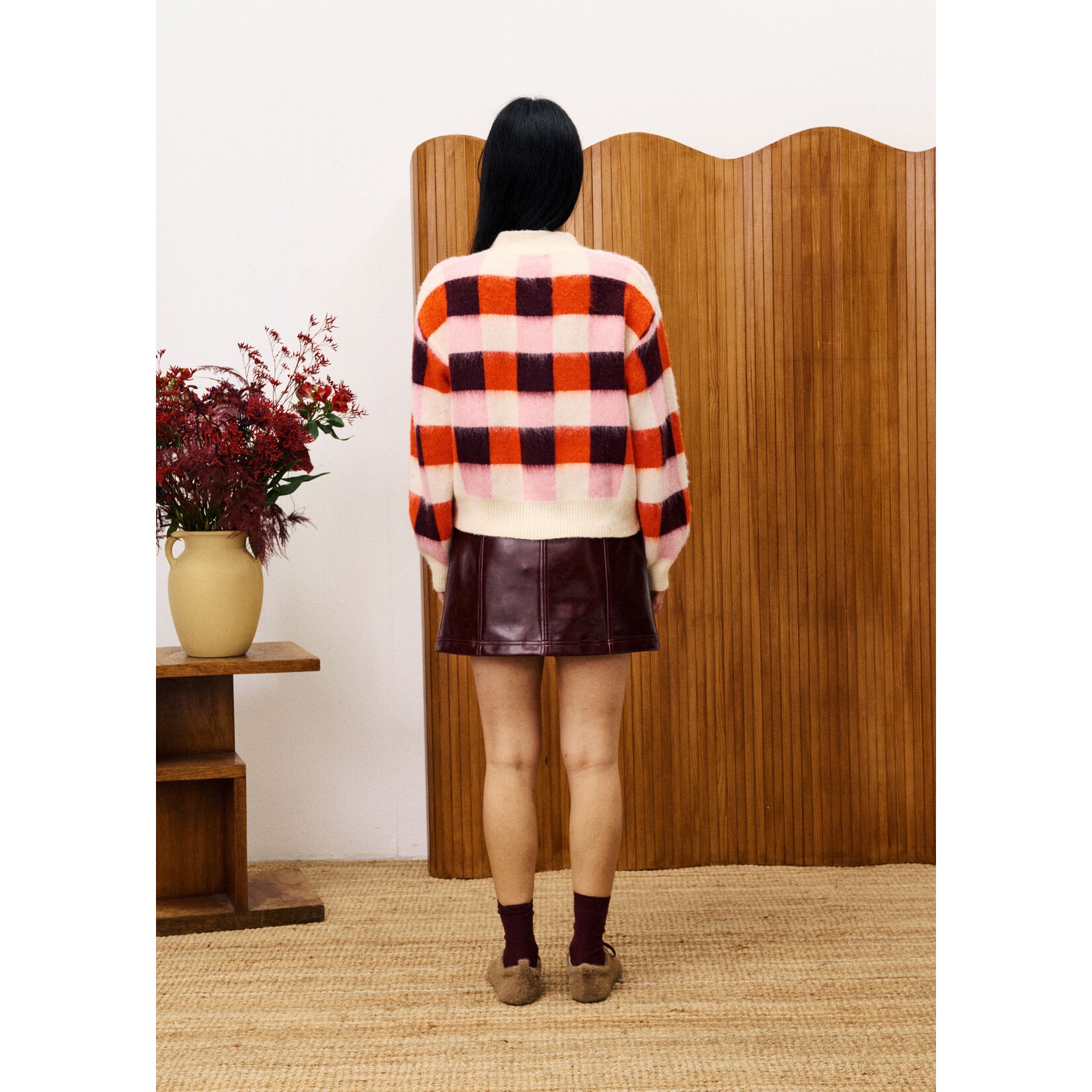 FRENCH FRNCH vest lange mouw VIOLA oranje/roze/paars