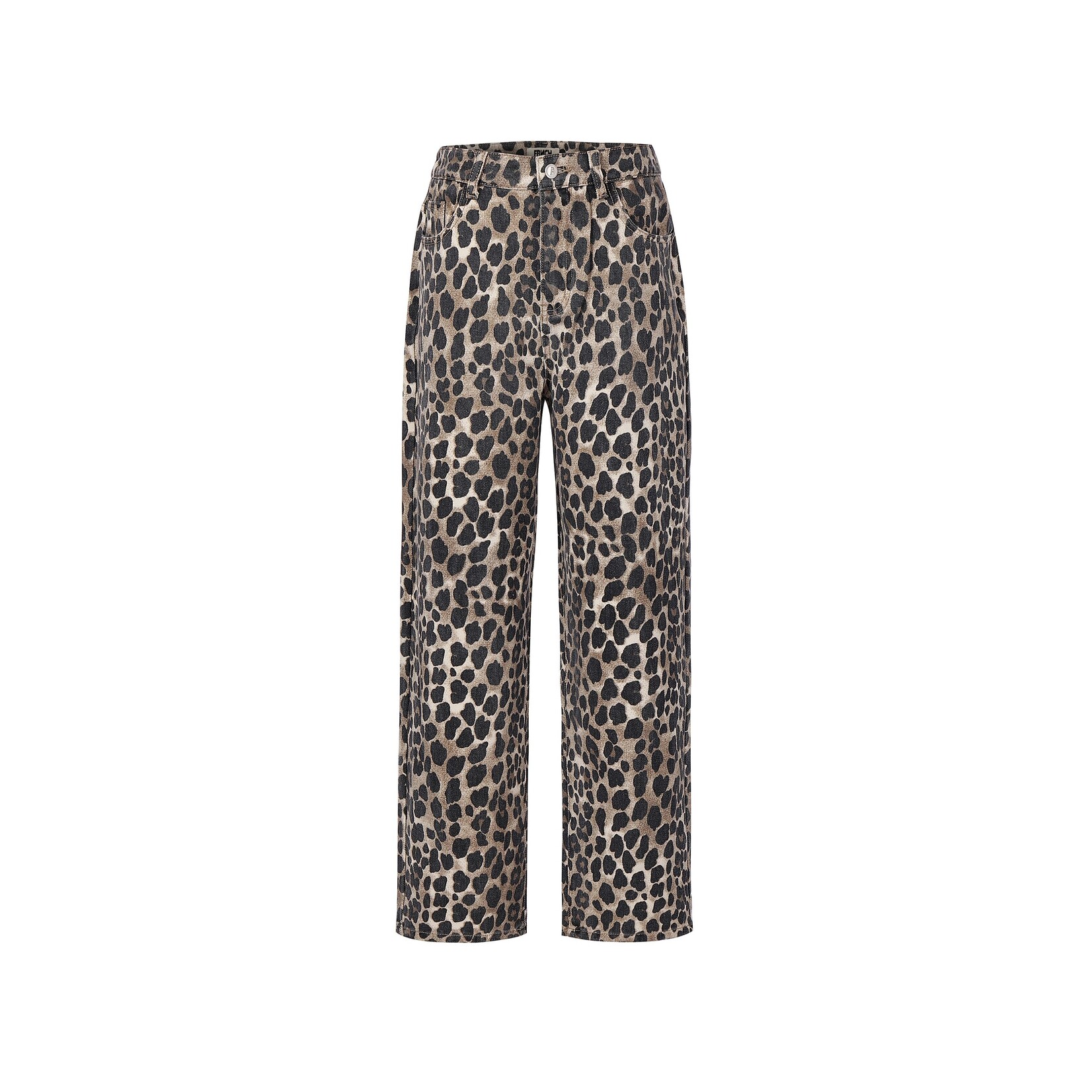 FRENCH FRNCH broek jeans leopard BOBTAIL print