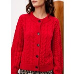 FRENCH FRNCH vest gebreid GUIMAUVE rood