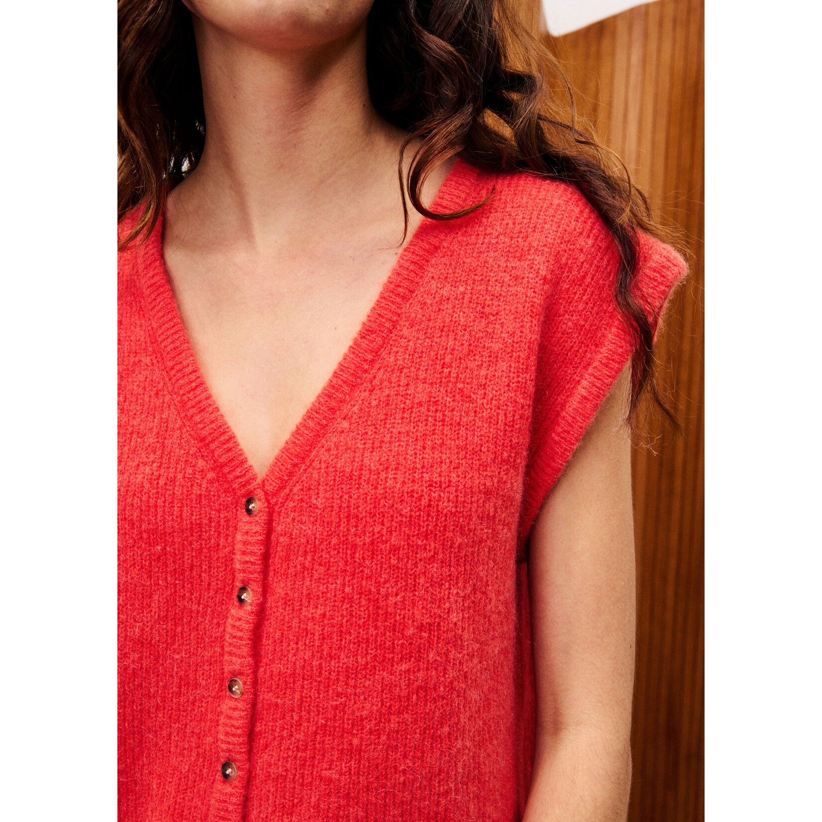 FRENCH FRNCH vest spencer mohair KUKICHA oranje