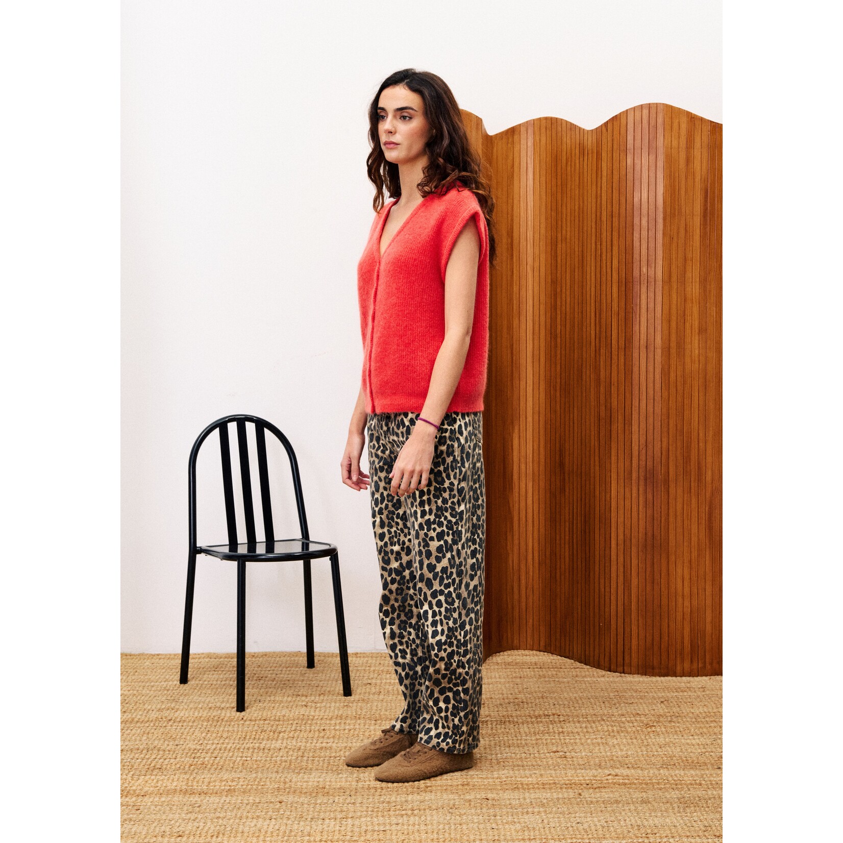 FRENCH FRNCH vest spencer mohair KUKICHA oranje