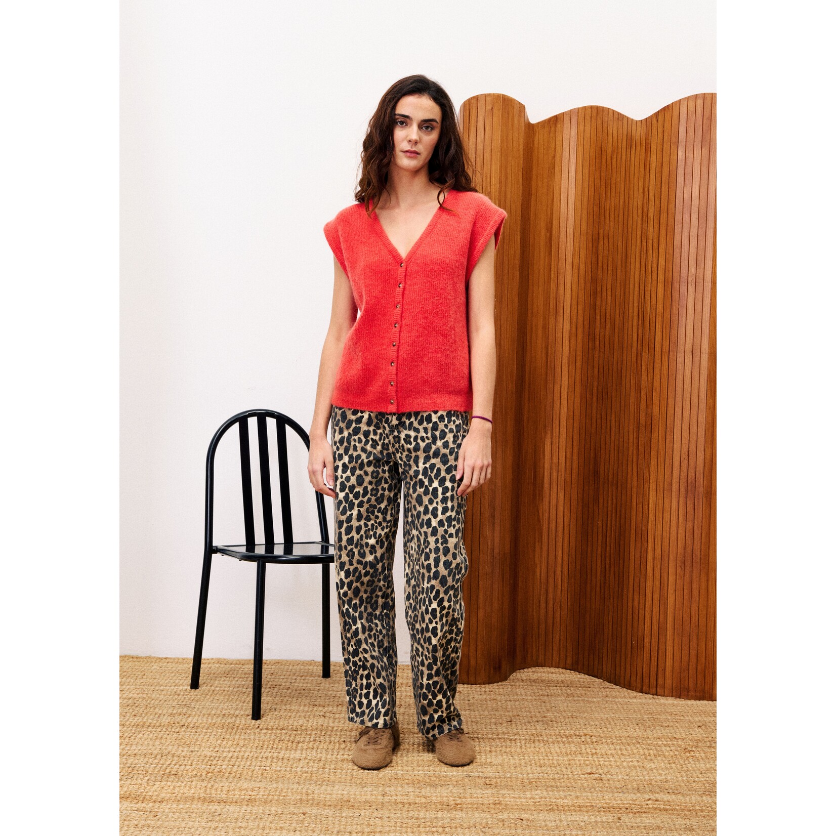 FRENCH FRNCH vest spencer mohair KUKICHA oranje