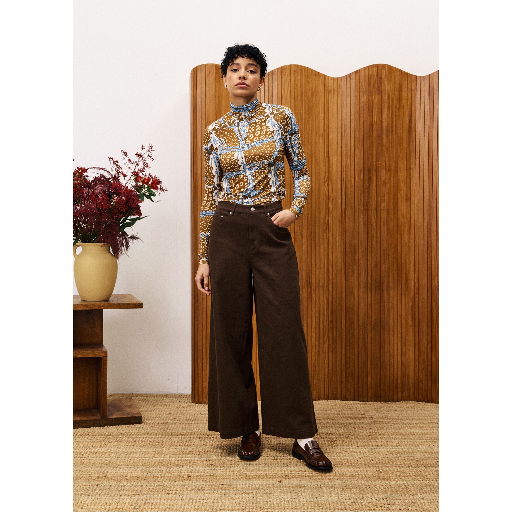 FRENCH FRNCH top lange mouw ROMARIN print multi