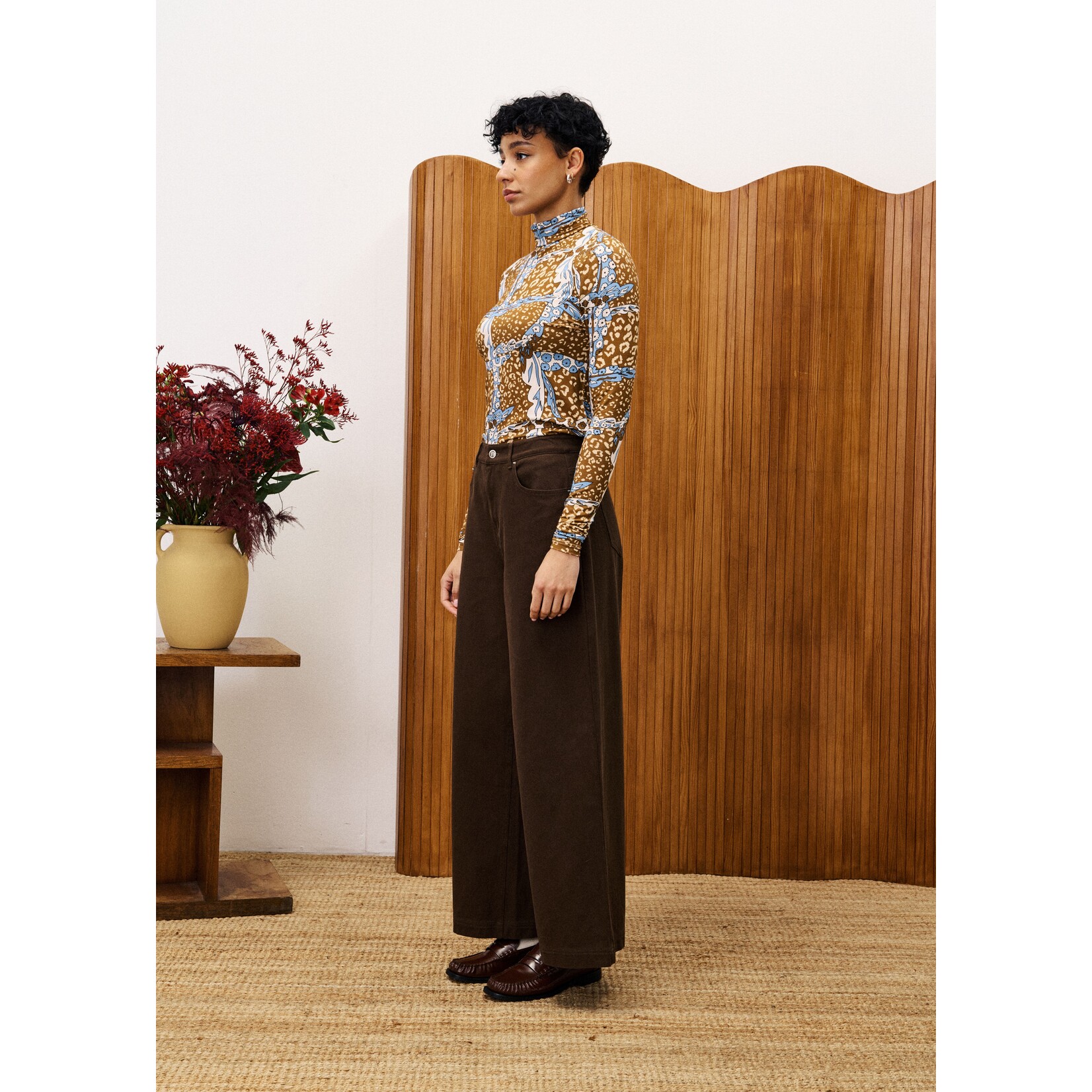 FRENCH FRNCH top lange mouw ROMARIN print multi