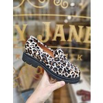 Roberto d’Angelo leren instapper leopard JACKY print
