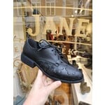 PAPUCEI leren veterschoen art STONE zwart