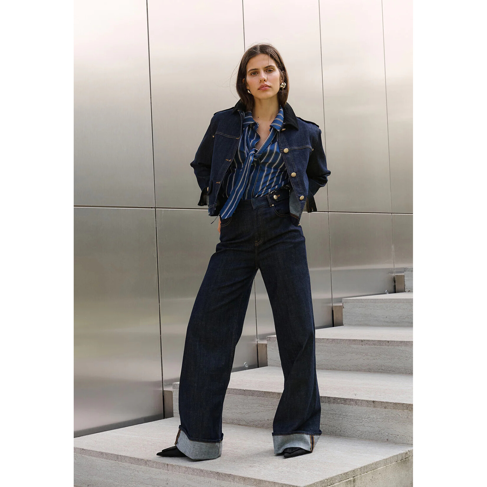 Aaiko spijker Vera Denim Dark Navy