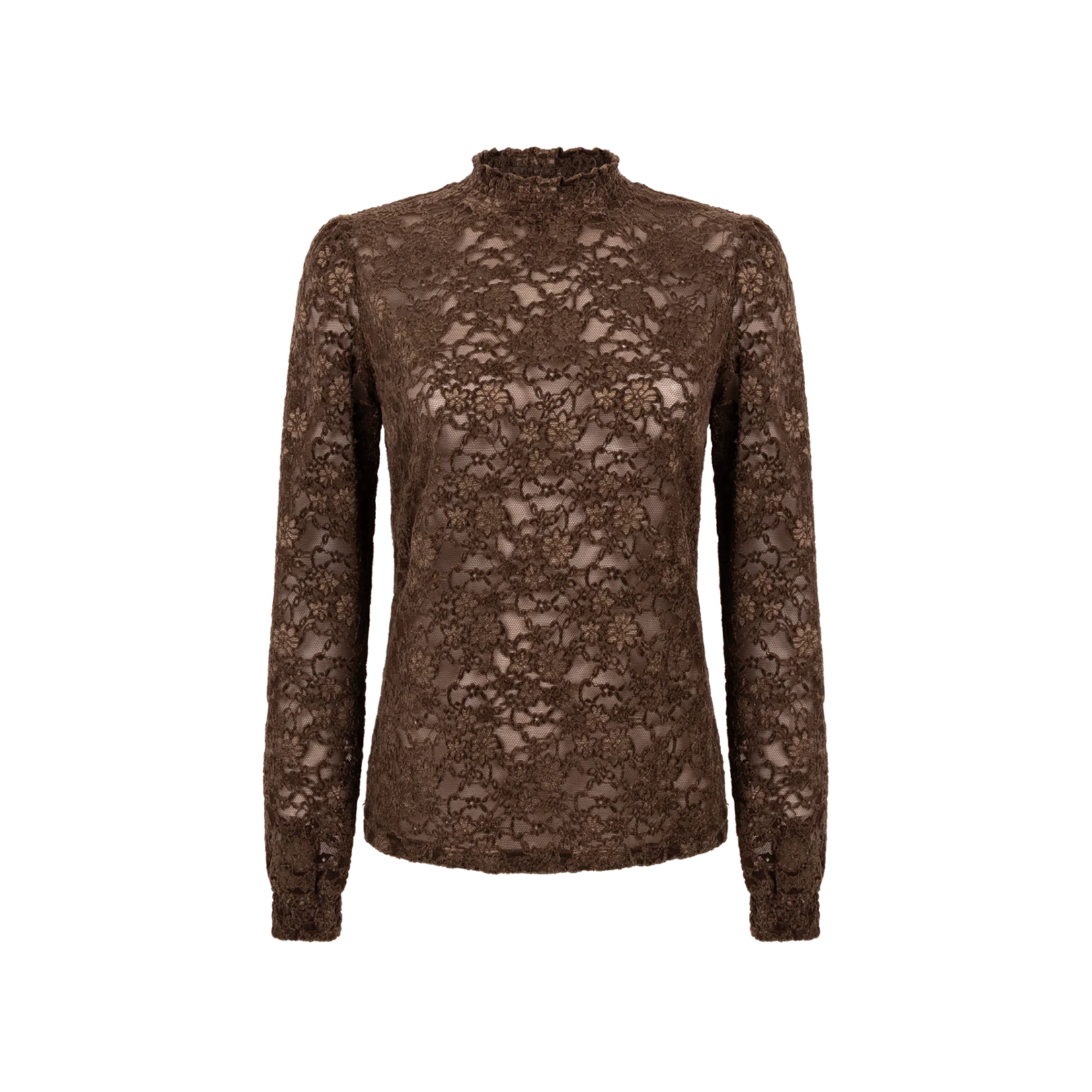 Aaiko top TORY kant lace cedar green