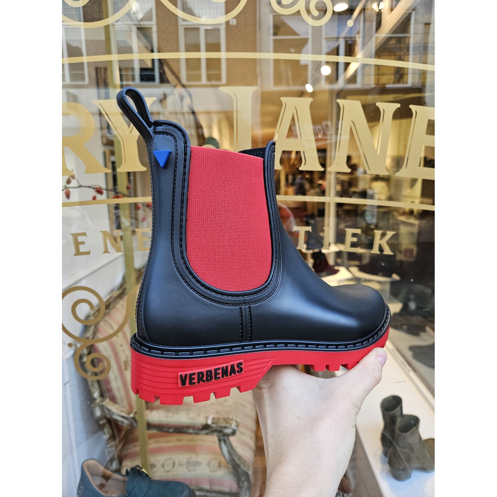 VERBENAS regenlaarsje GAUDI zwart/rood
