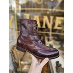 Paul Silence hangemaakte leren veterschoen BROWN bruin