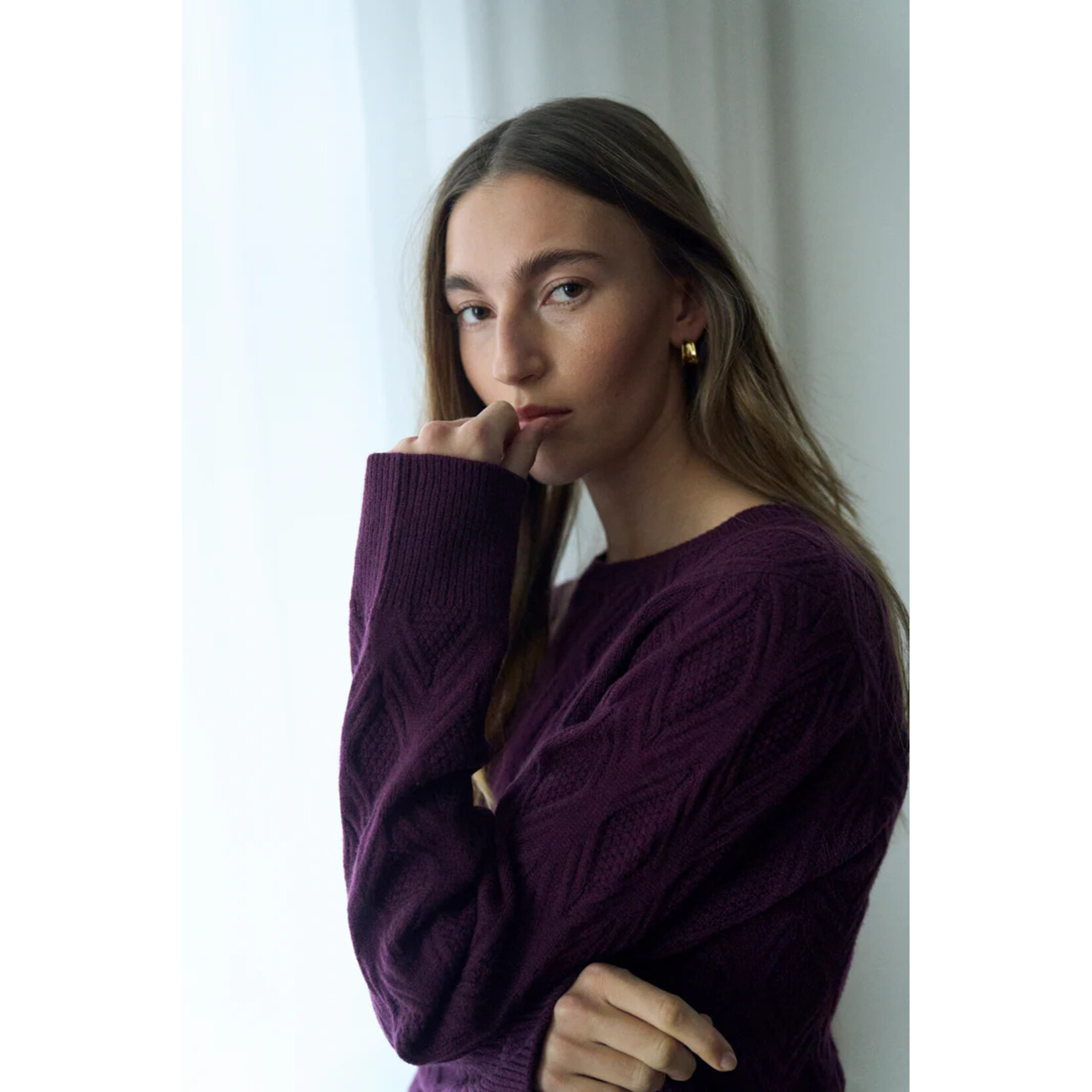 Pieszak Pieszak trui JASMIN knit paars