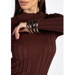 Aaiko top VIDA viscose SPICY CHOCOLATE