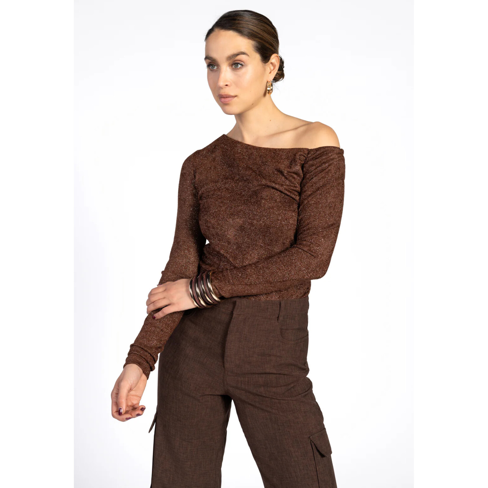 Aaiko top shoulder LUMIA brunette