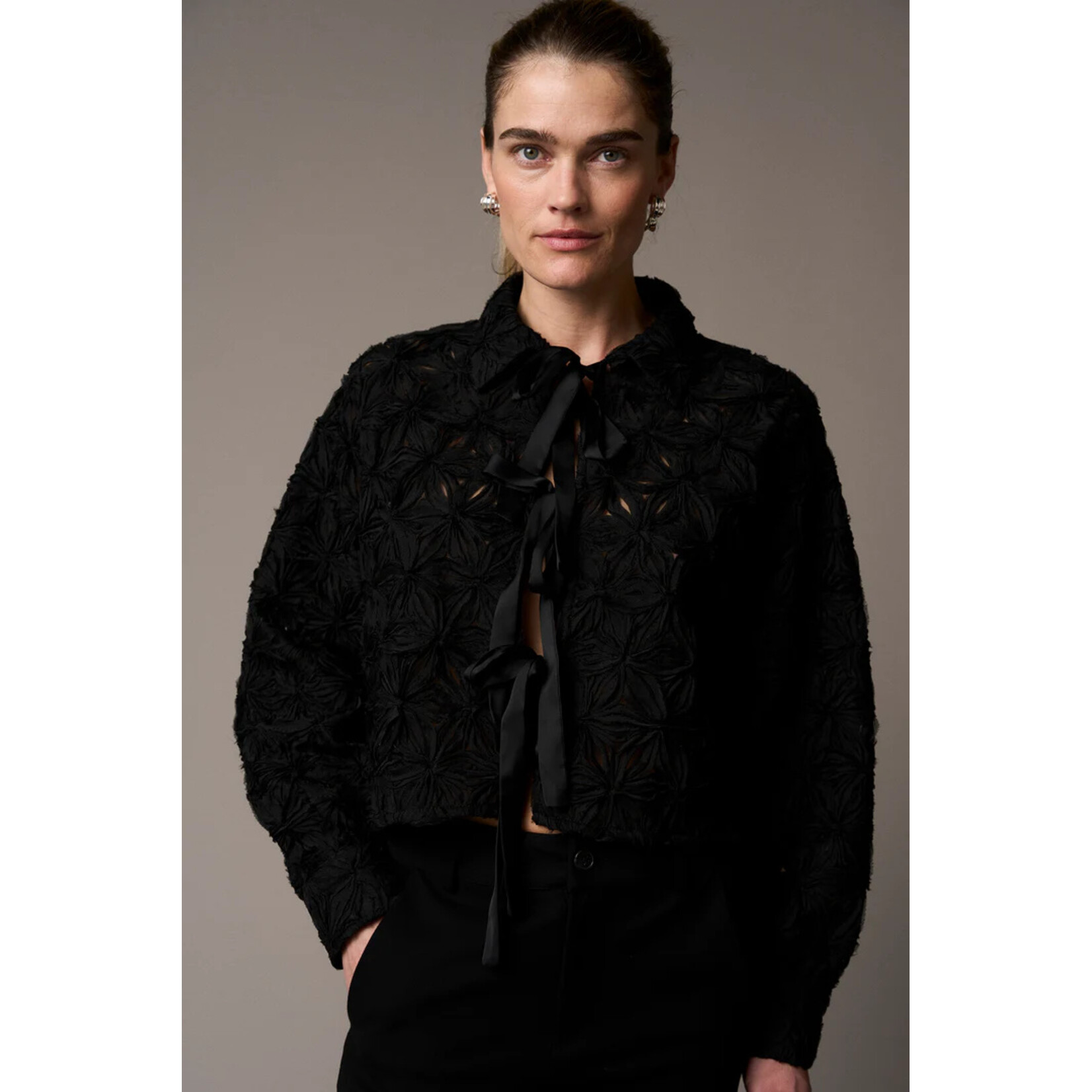 Pieszak Pieszak jasje LEXIE chiffon jacket zwart