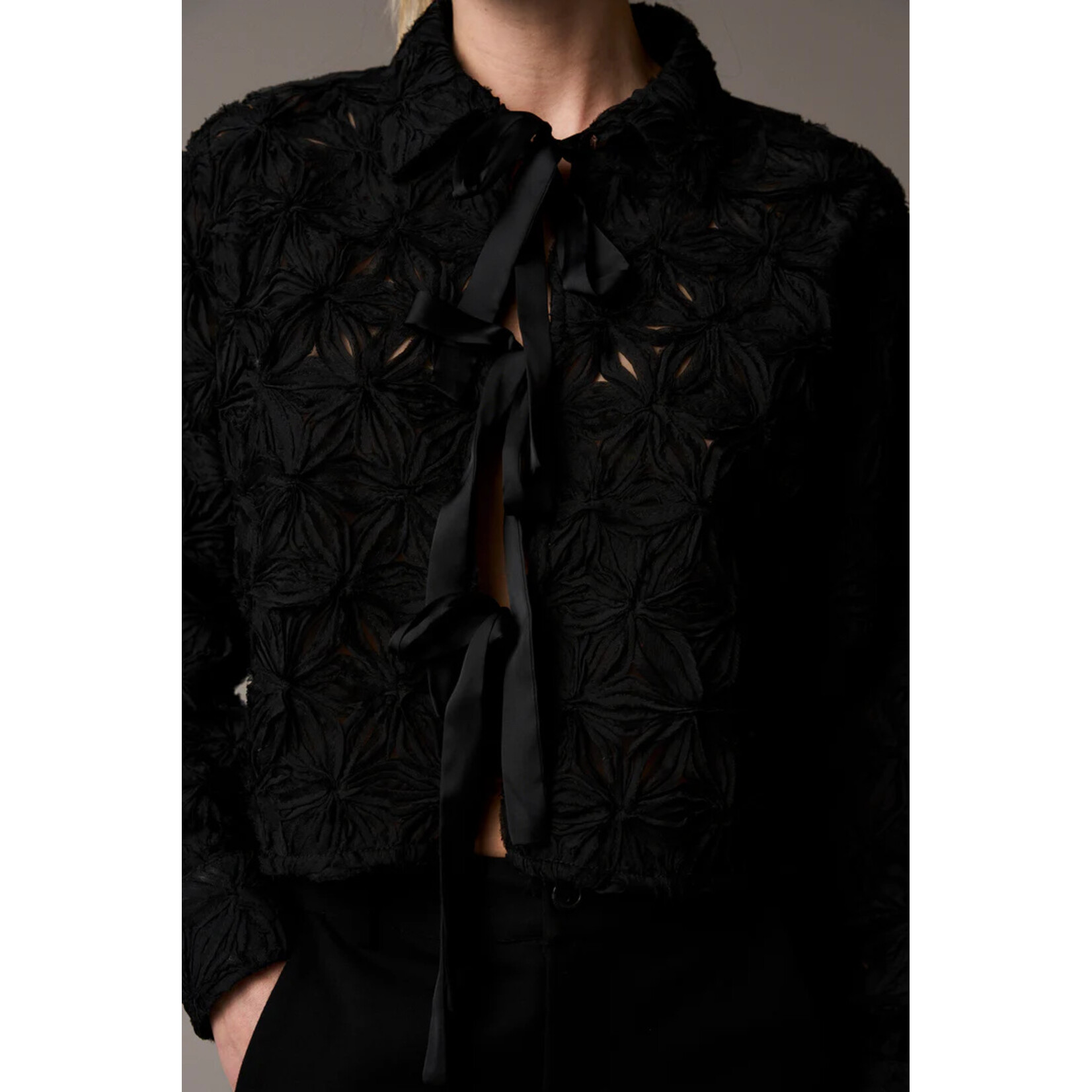 Pieszak Pieszak jasje LEXIE chiffon jacket zwart