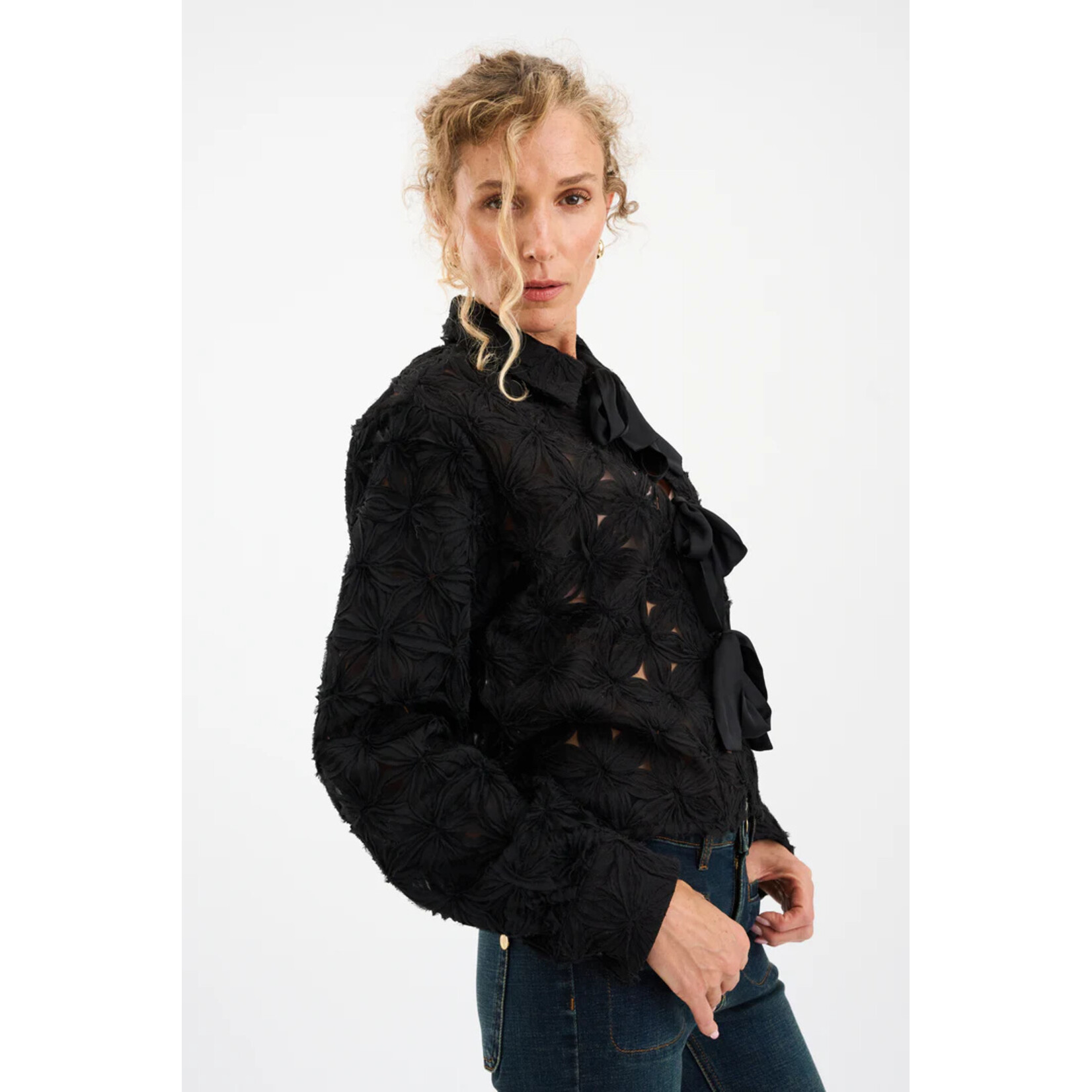 Pieszak Pieszak jasje LEXIE chiffon jacket zwart