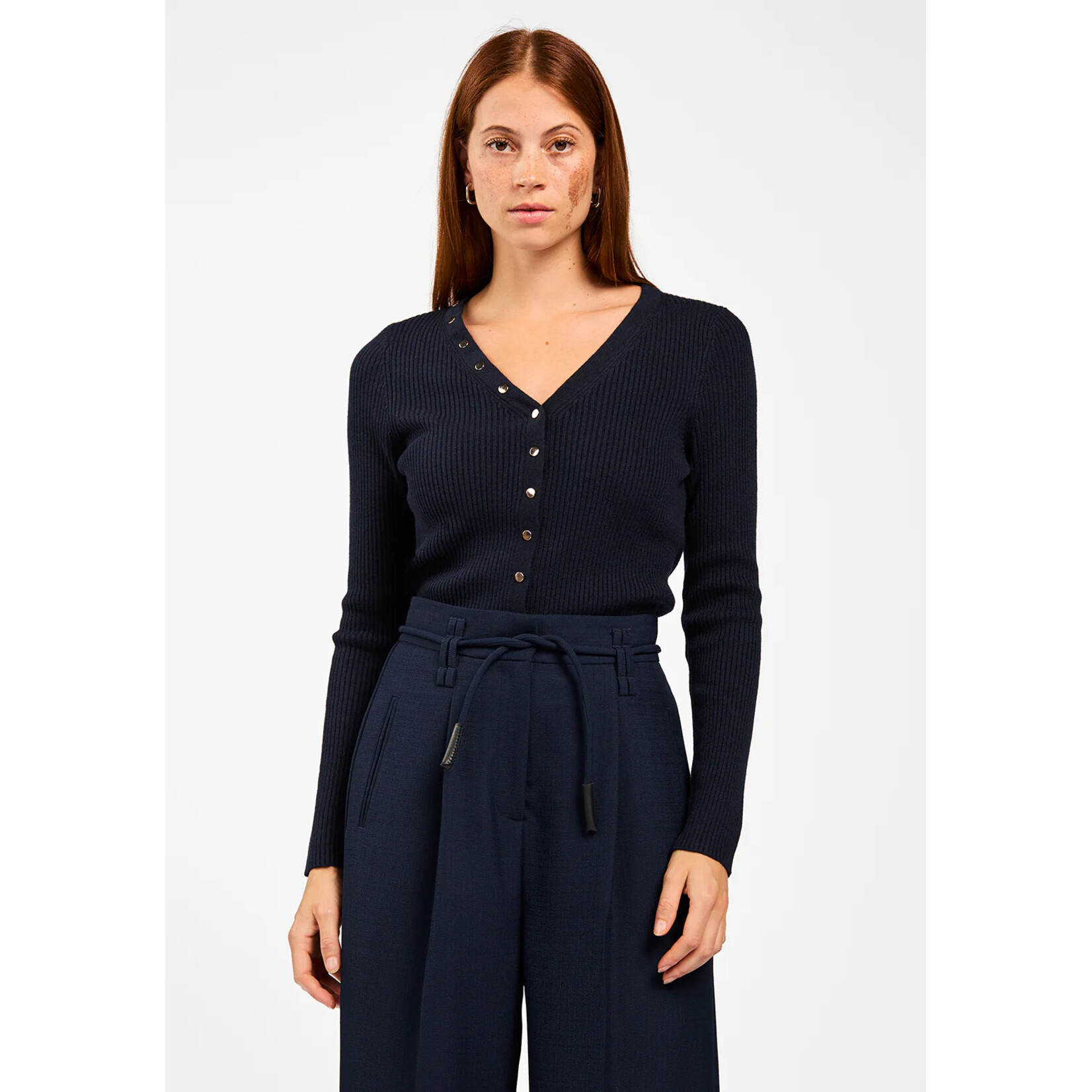 Aaiko top AMALIA WO knit blauw