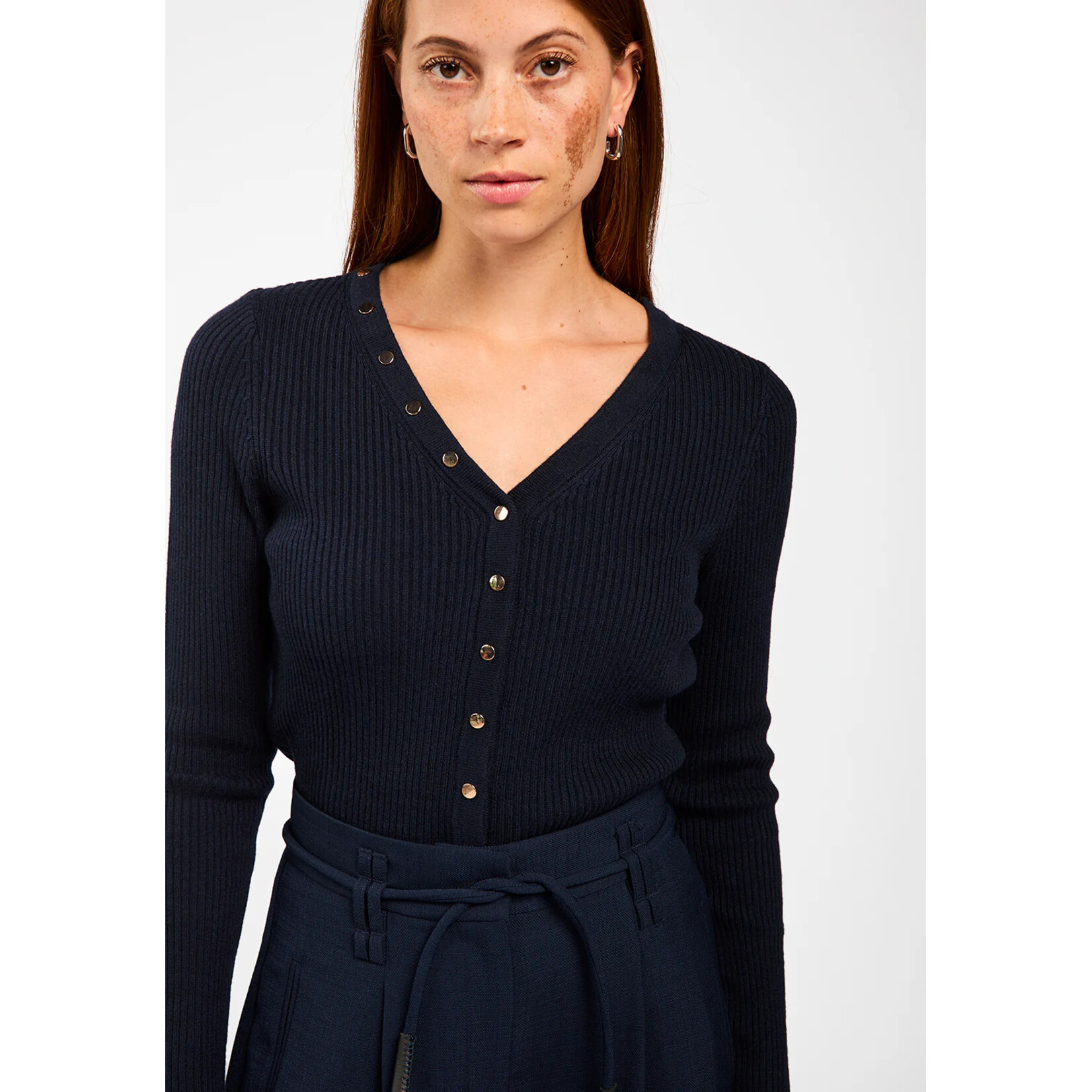 Aaiko top AMALIA WO knit blauw