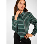 Aaiko blouse bow tie FENNE green