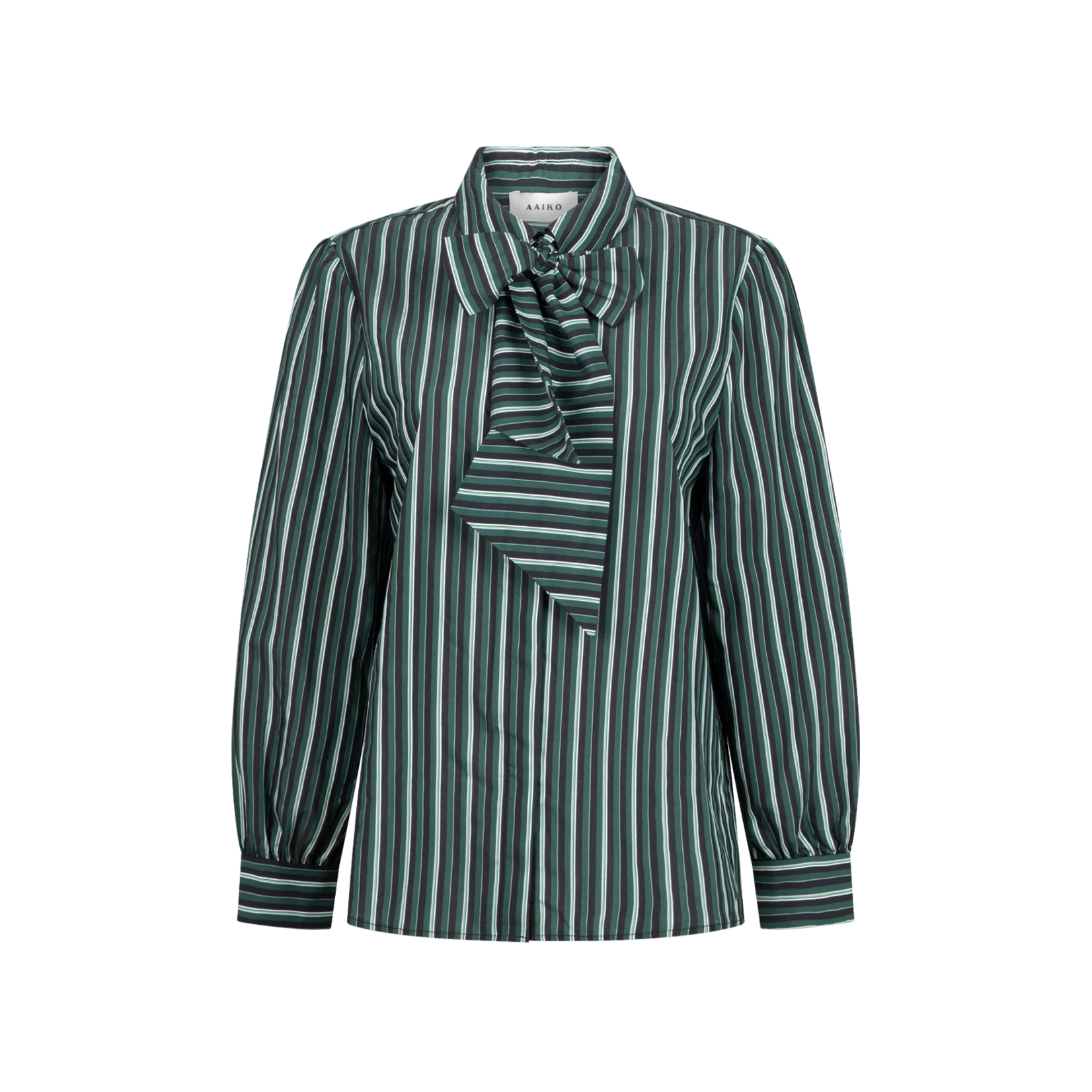 Aaiko blouse bow tie FENNE green