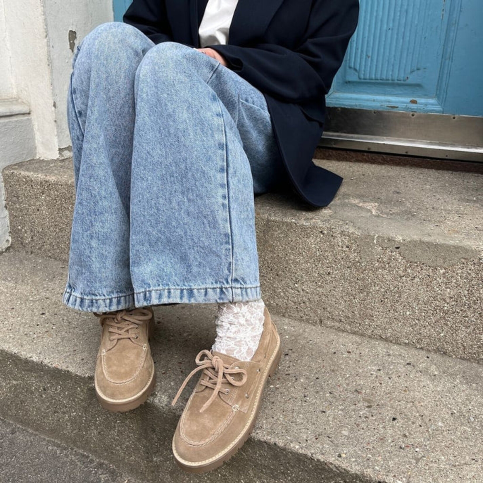 Copenhagen Shoes bootschoen THE WALK SUEDE biscuit