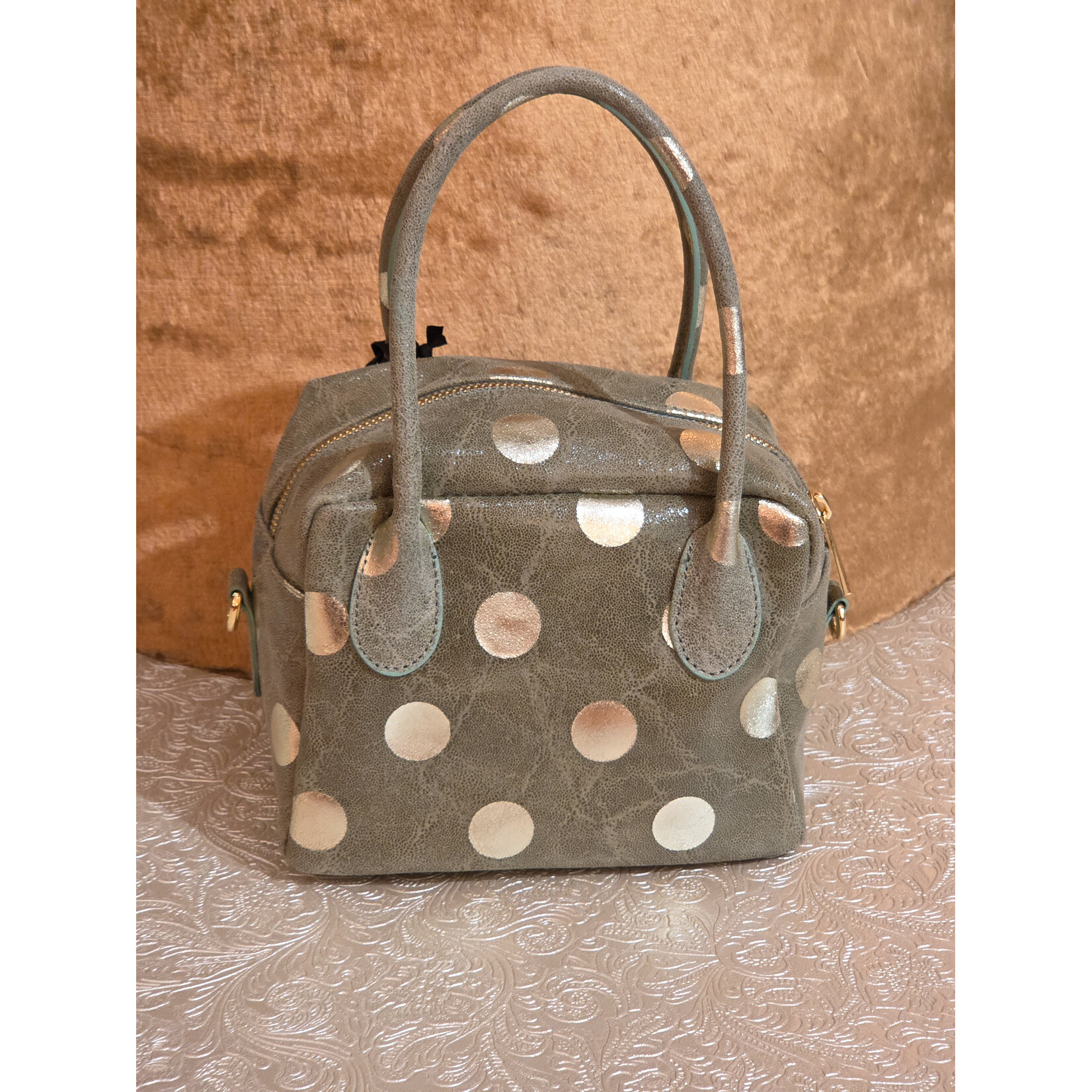 Marlon Bags handtas BESSY dots salvia groen