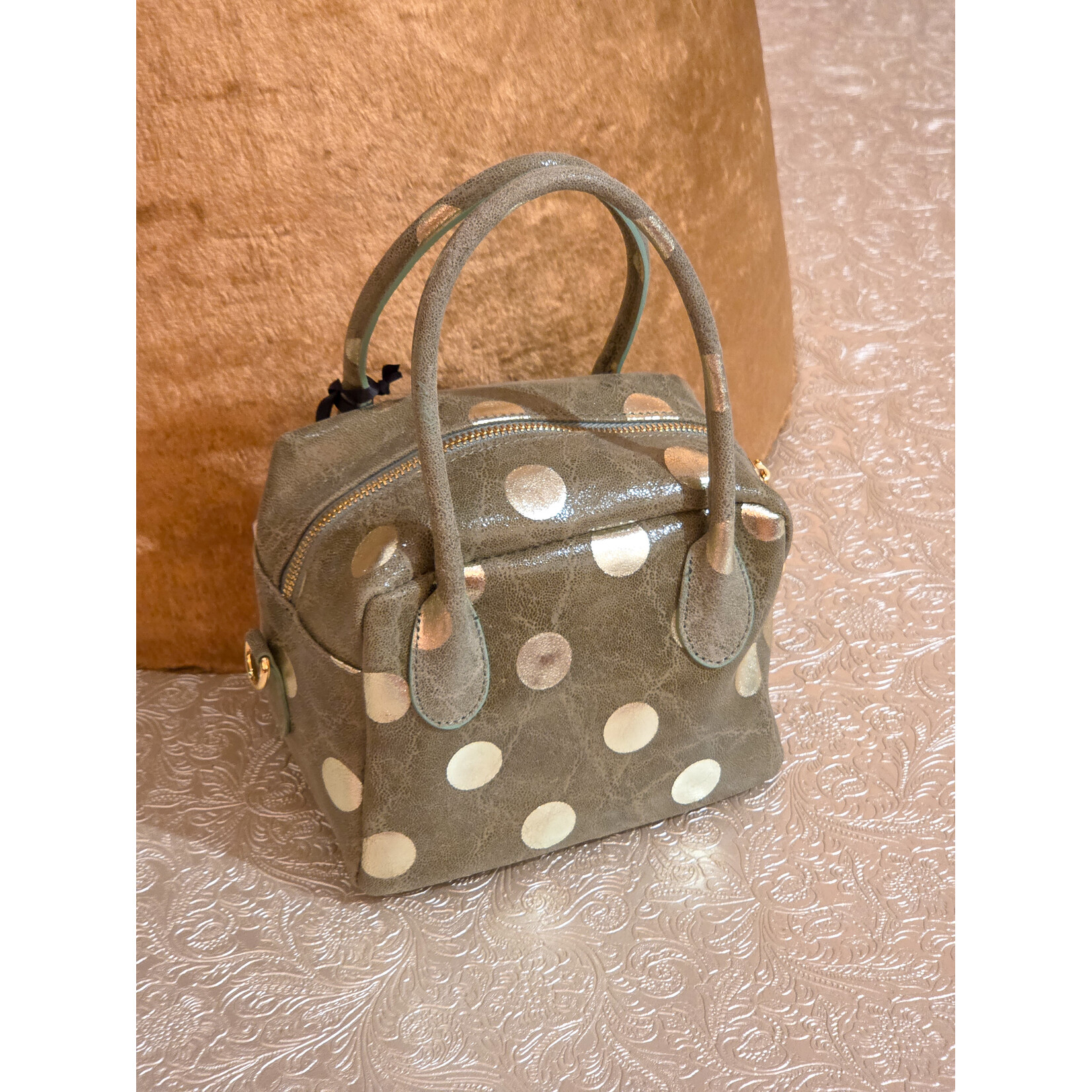 Marlon Bags handtas BESSY dots salvia groen