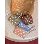 Marlon Bags clutch VIOLET dots roze