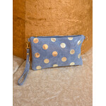 Marlon Bags clutch VIOLET dots blue