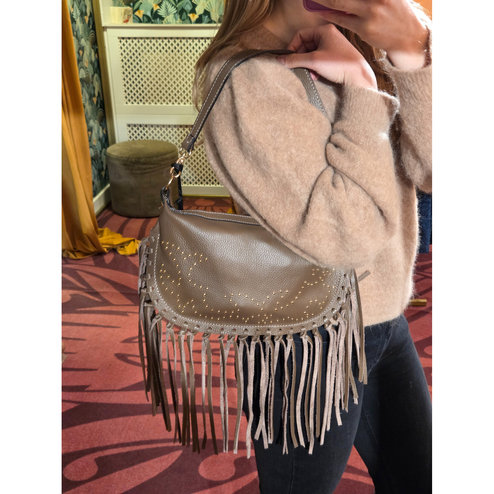 Marlon Bags schoudertas OVILA bruin/taupe