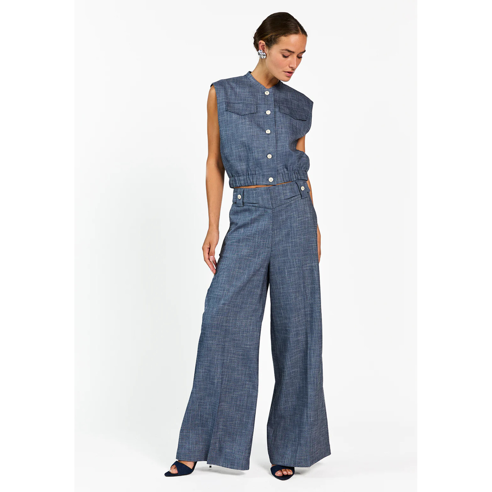 Aaiko gilet OLIVIA denim blue