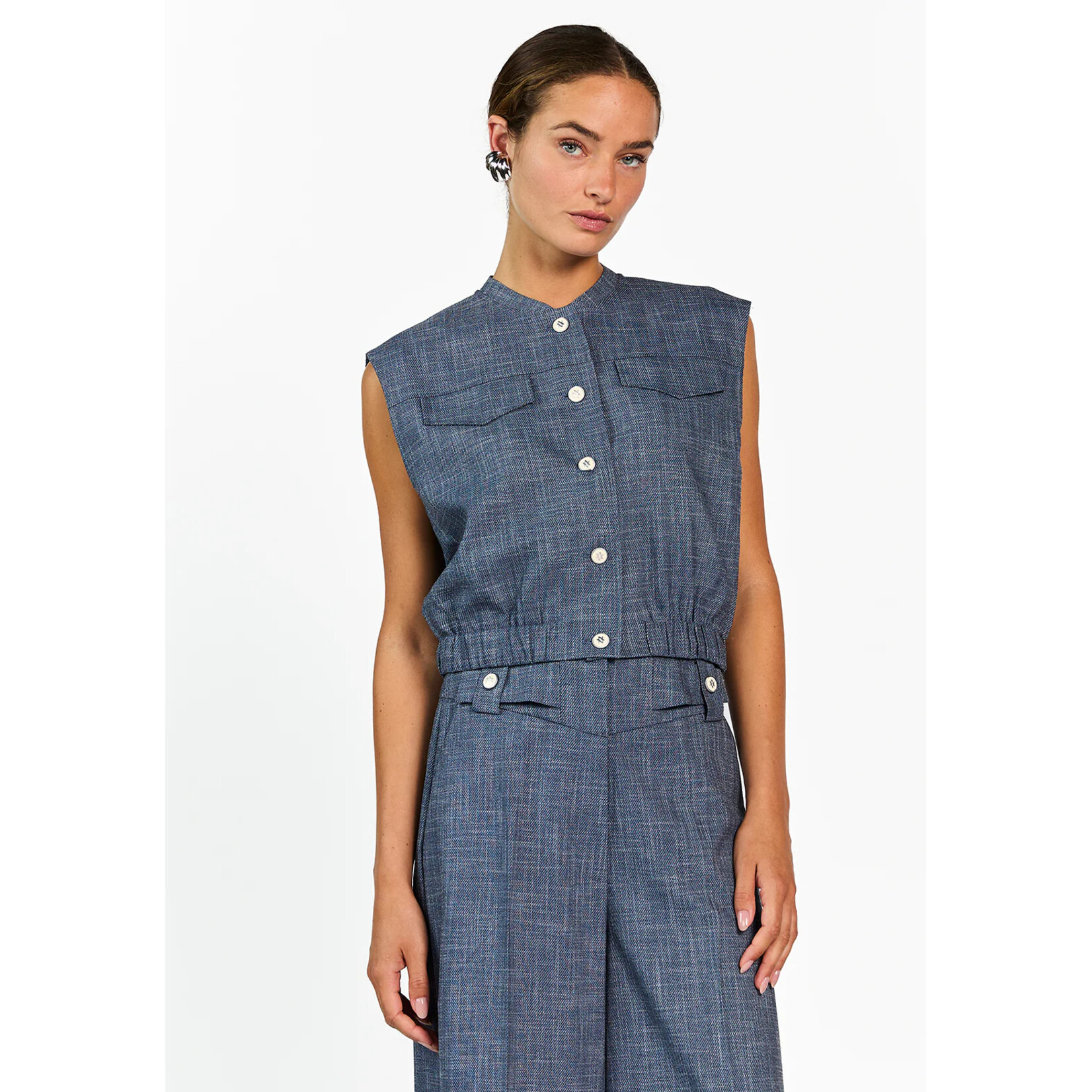 Aaiko gilet OLIVIA denim blue