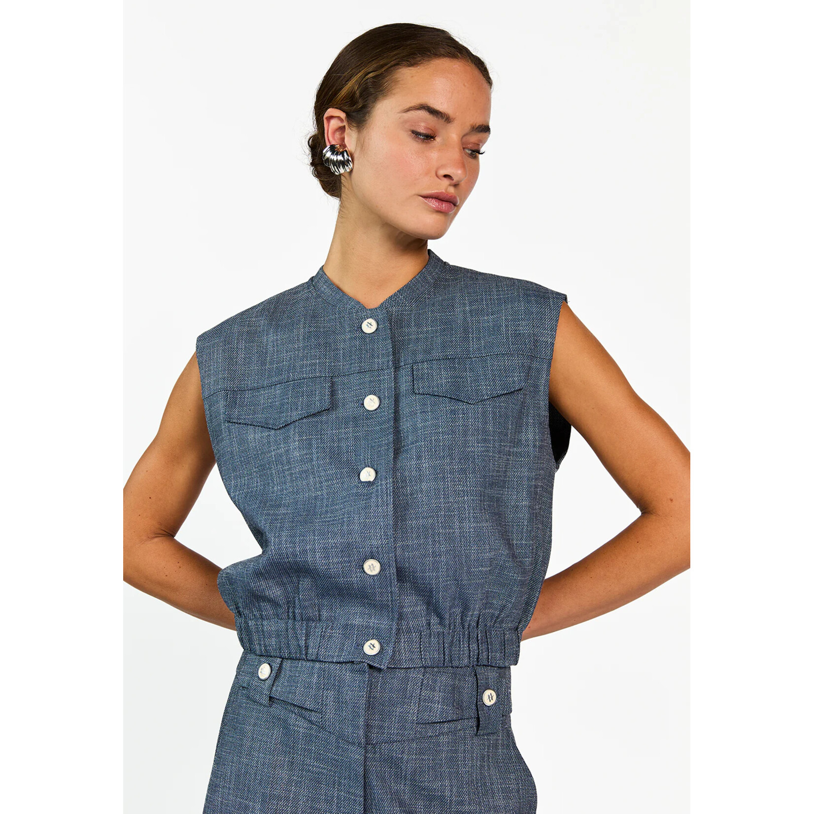 Aaiko gilet OLIVIA denim blue