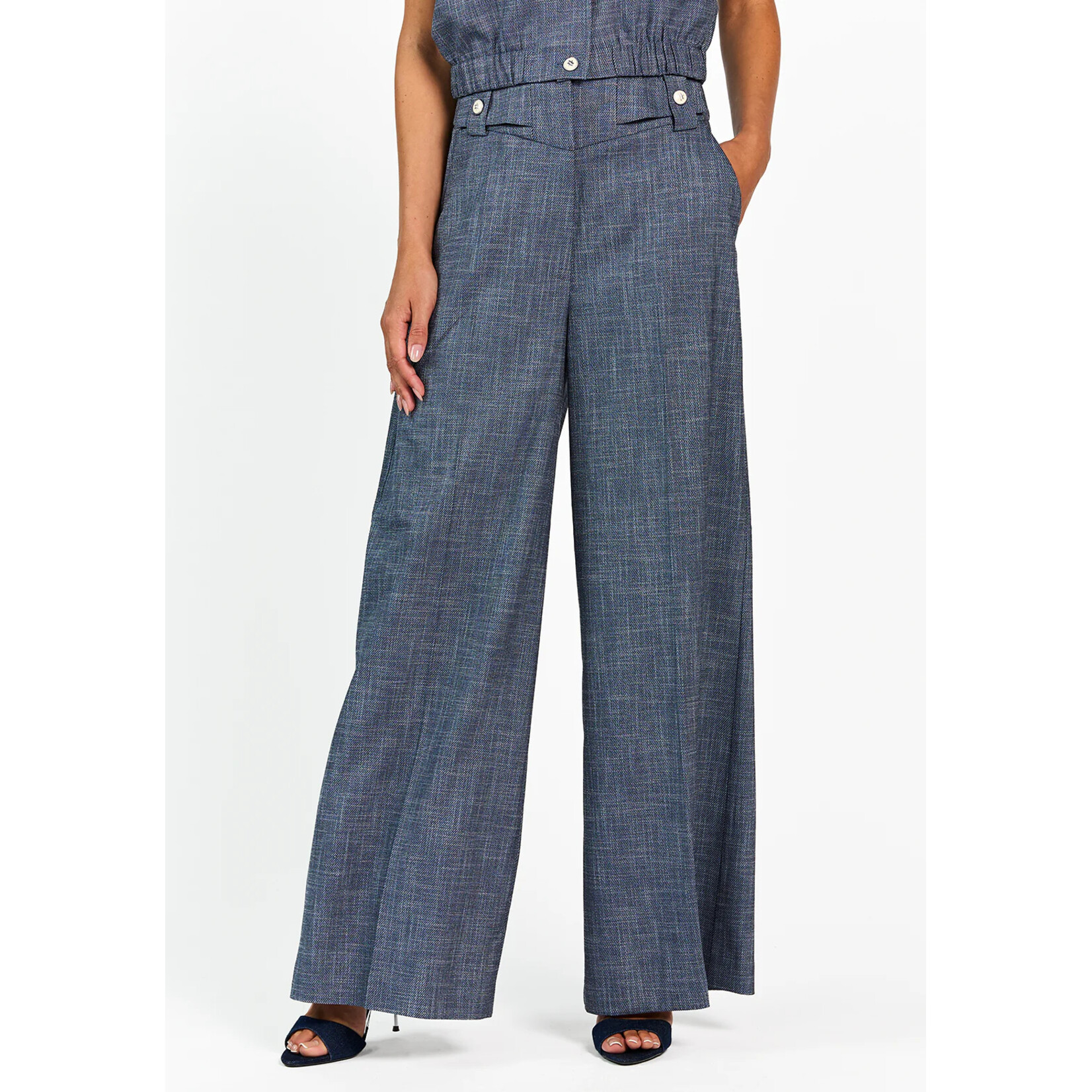 Aaiko broek NORE buttons denim blue