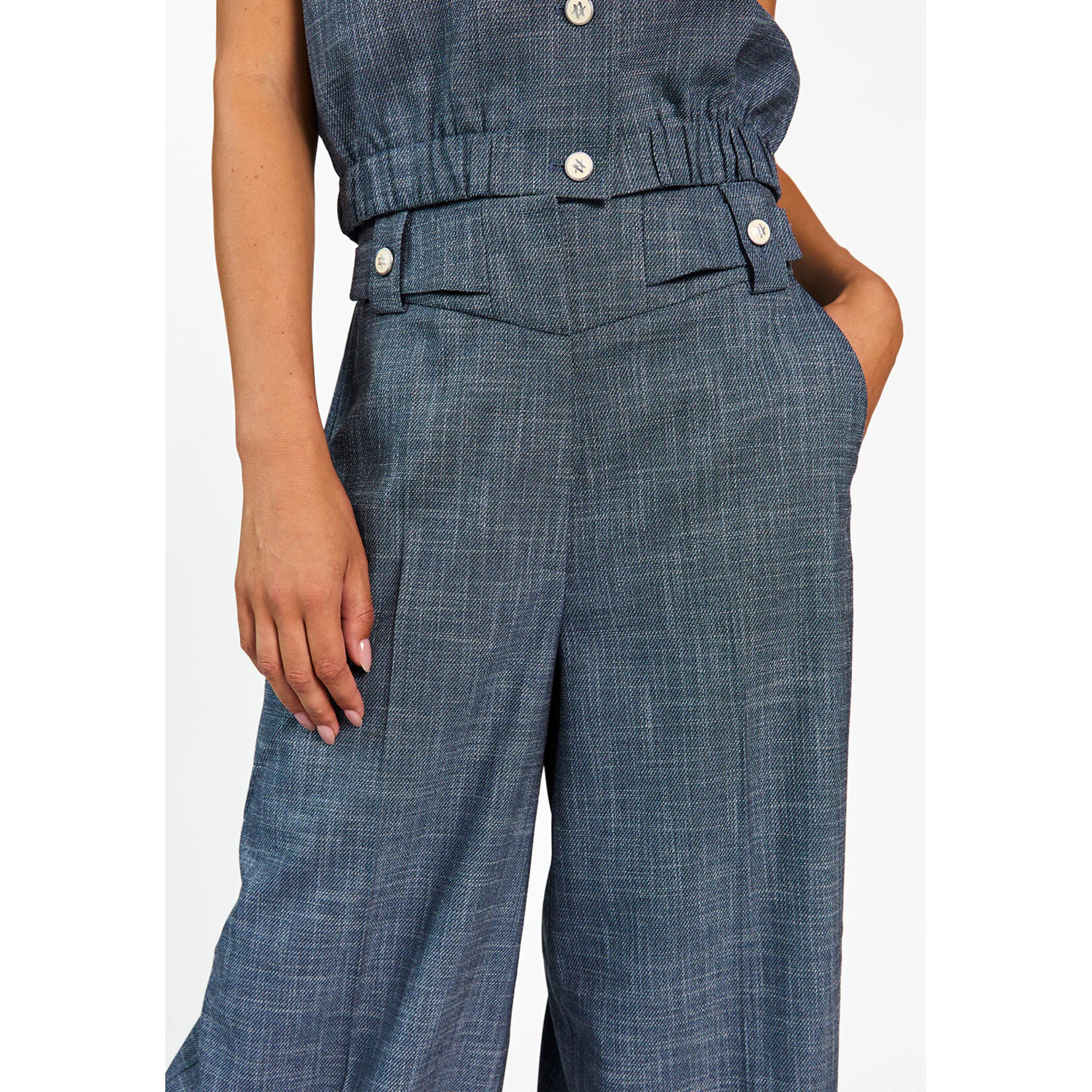 Aaiko broek NORE buttons denim blue