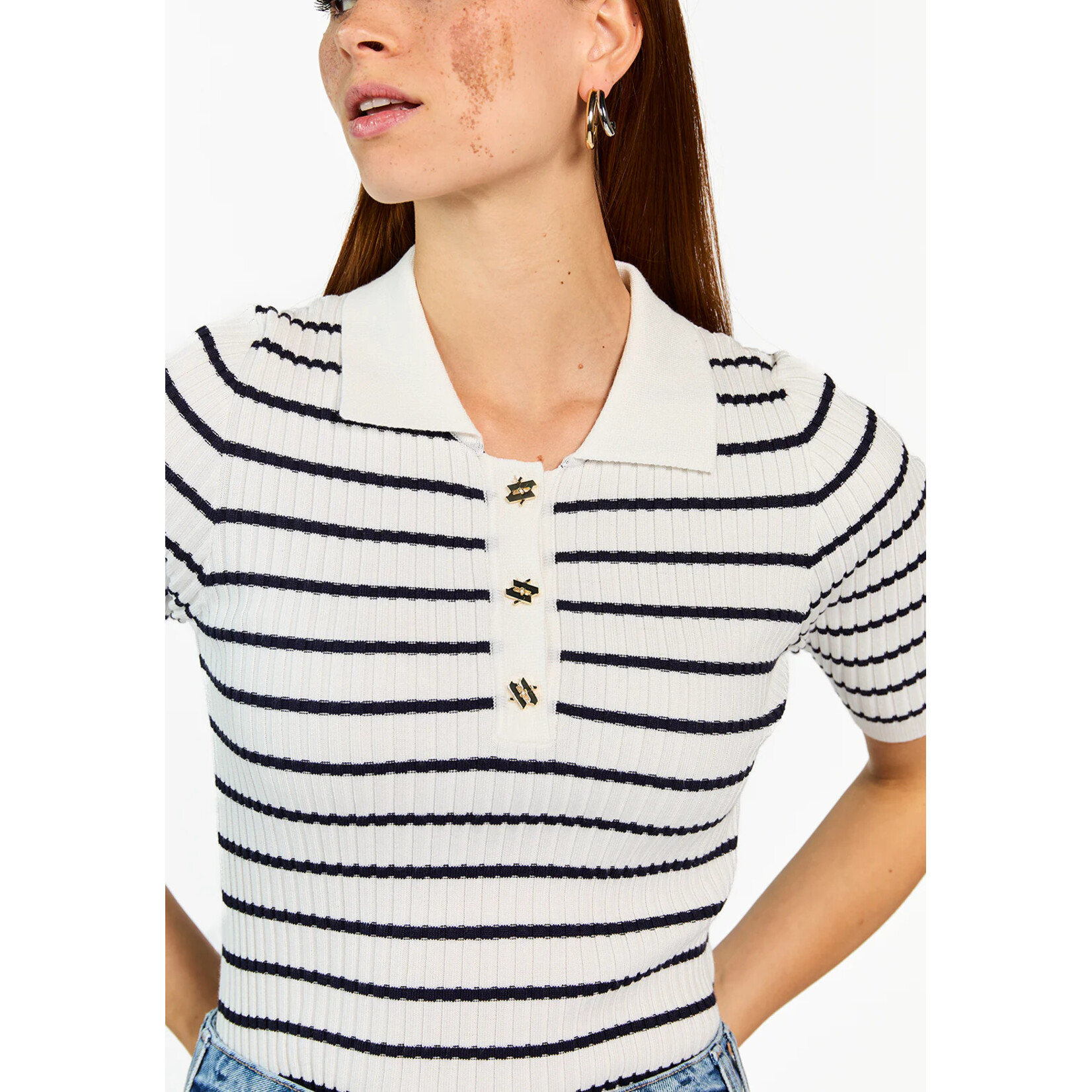 Aaiko top JULIA stripe les blancs