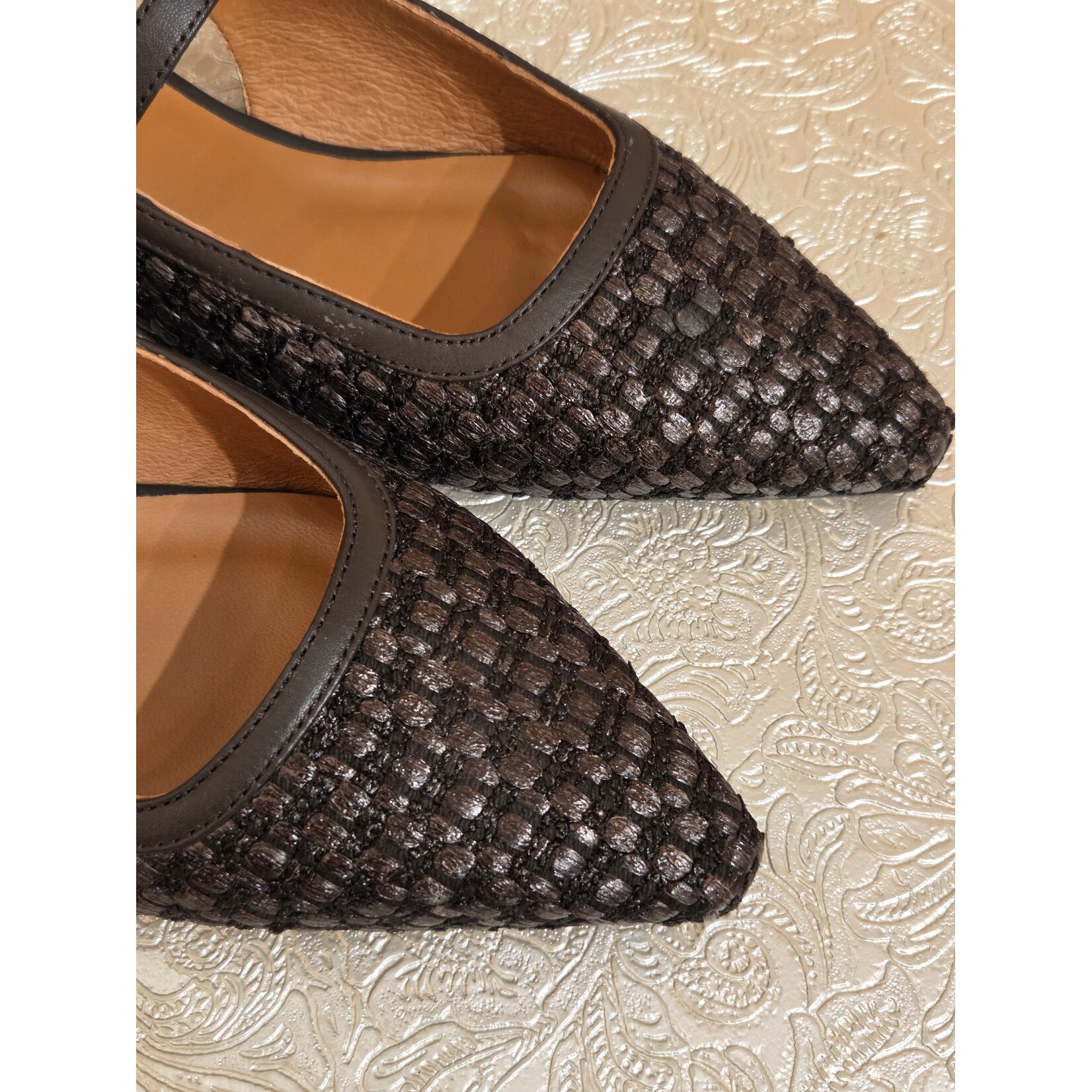 Angel Alarcon Angel Alarcon slingback plat IMELDA donkerbruin