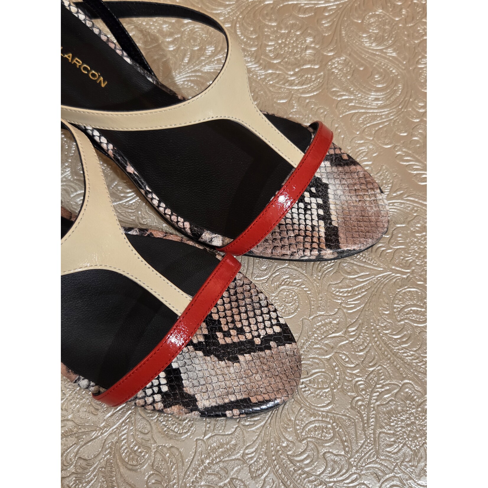 Angel Alarcon Angel Alarcon sandaal CINZIA rood&z/w