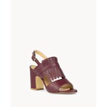 Atelier Content sandaal hak ELLISSA bordeaux franje
