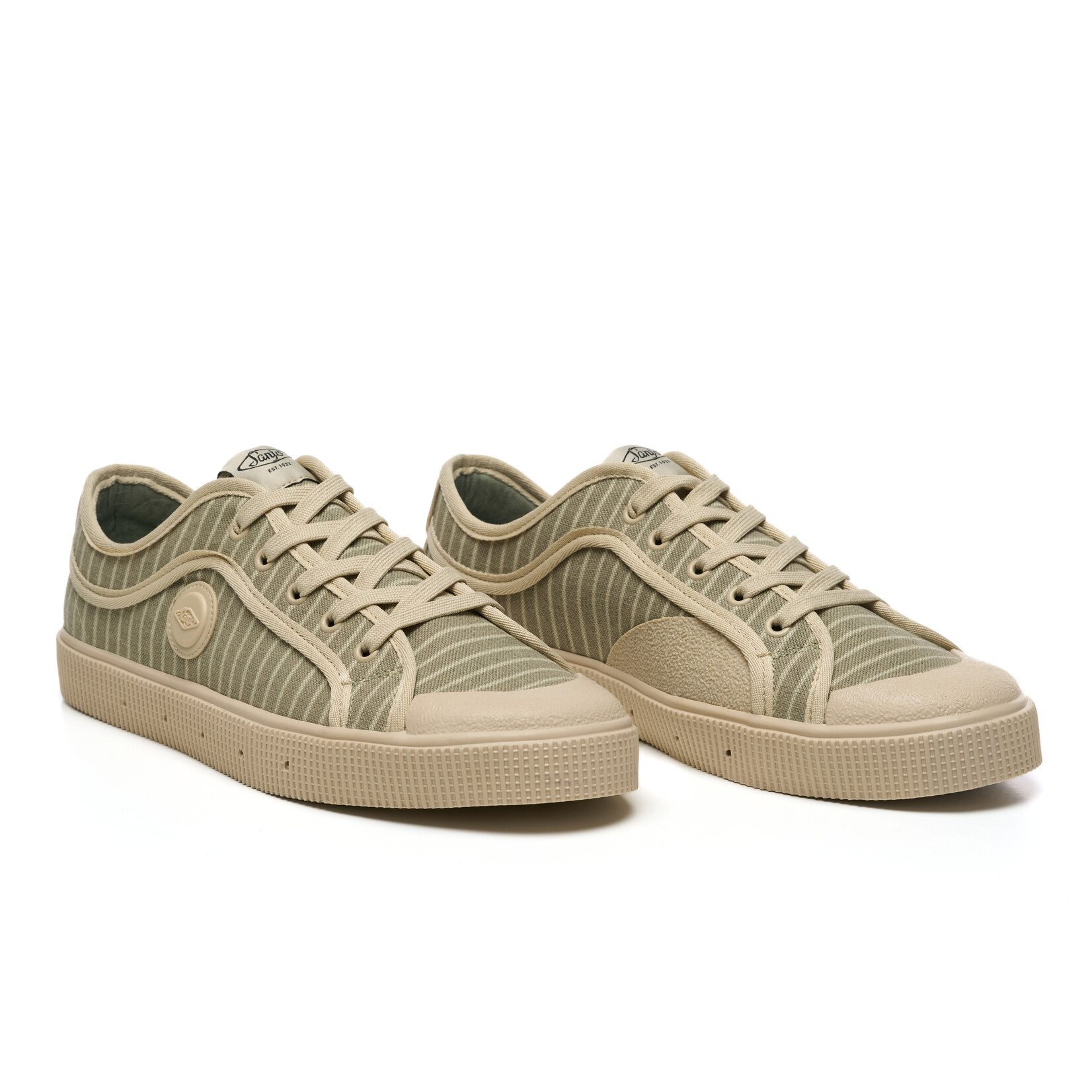 Sanjo Sanjo vegan veterschoen stripe PINMA matcha