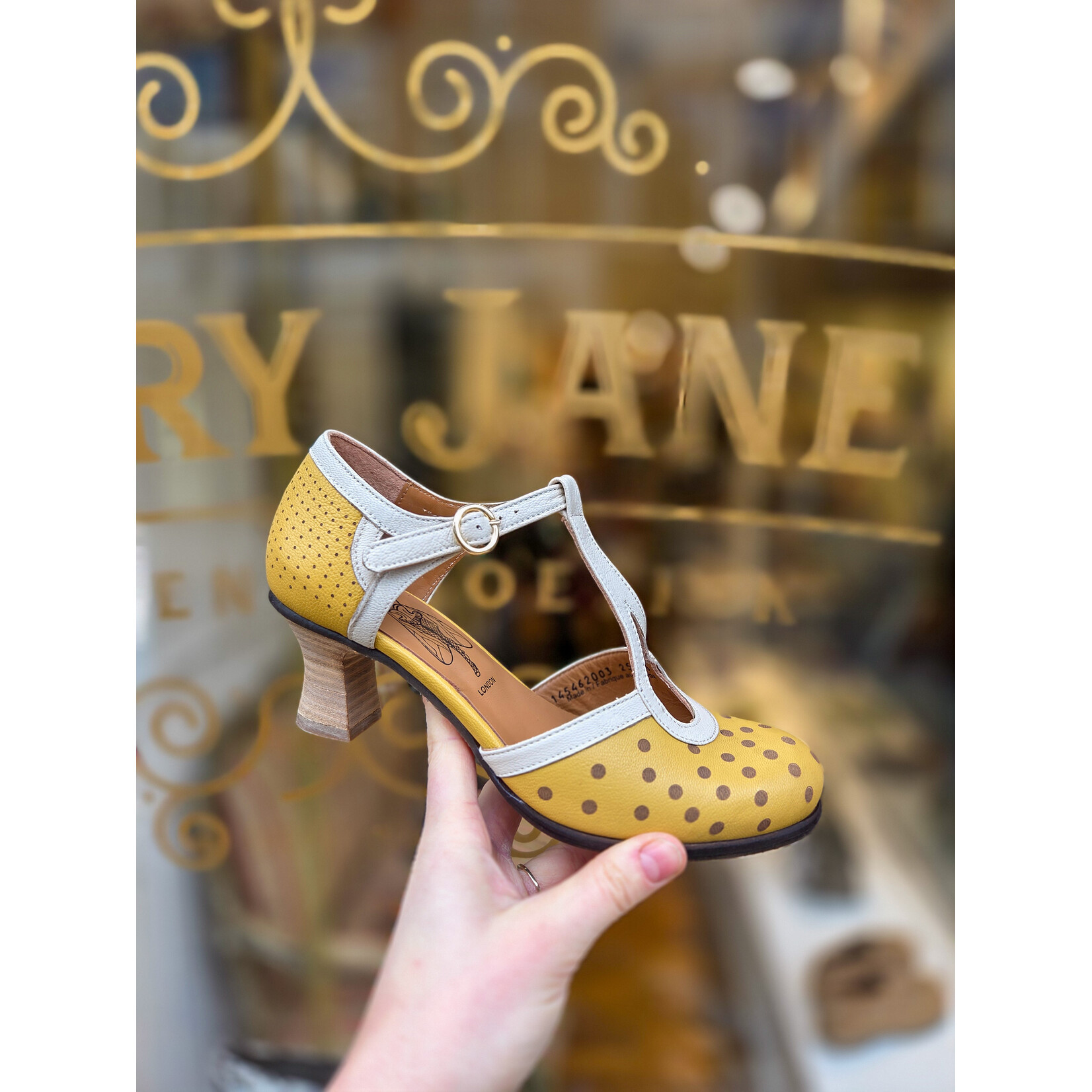 Fly London pump BLEF polkadot geel
