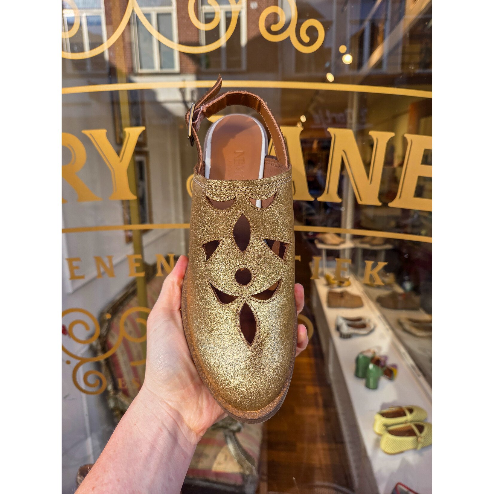 Nemonic Nemonic slingback western ZUECO goud