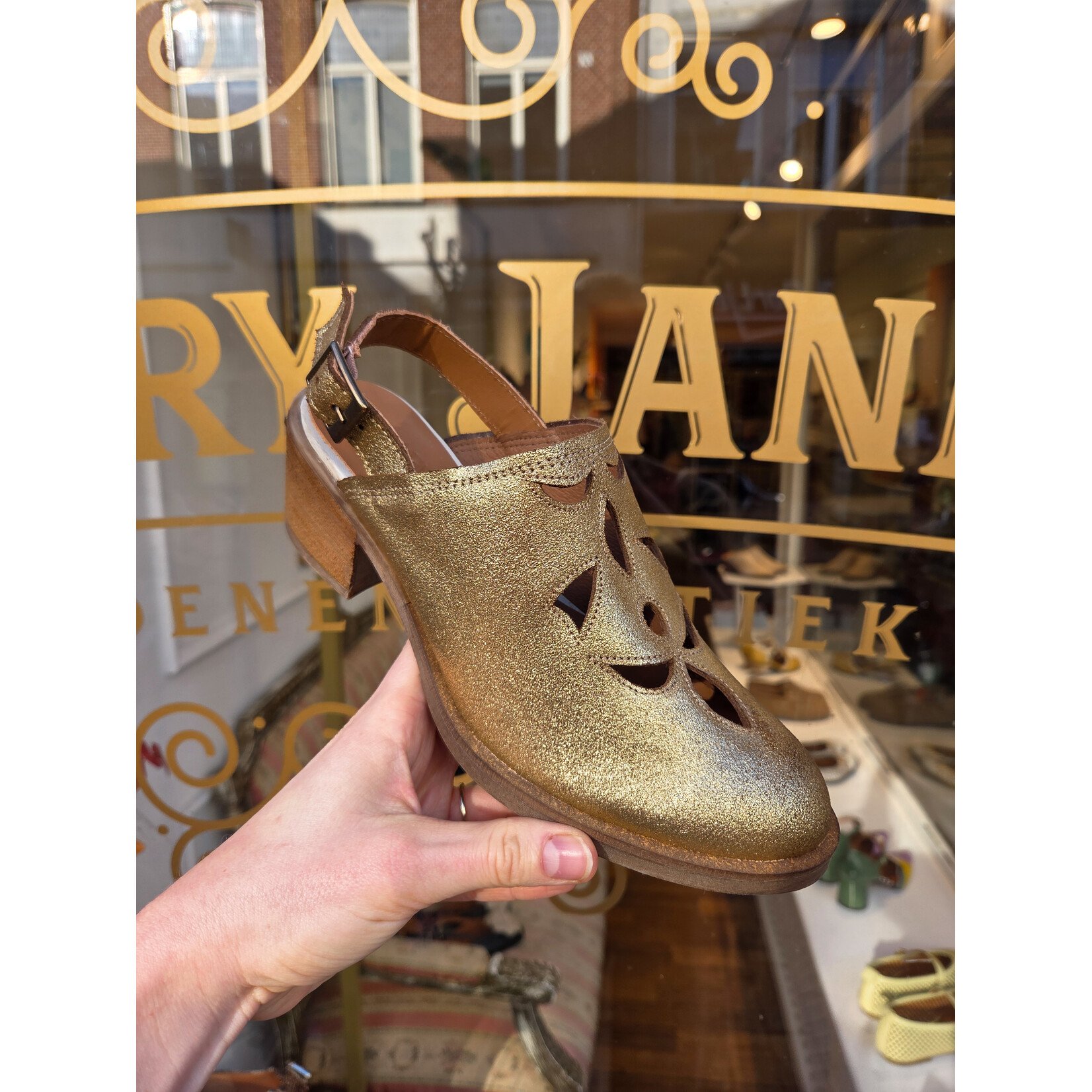 Nemonic Nemonic slingback western ZUECO goud