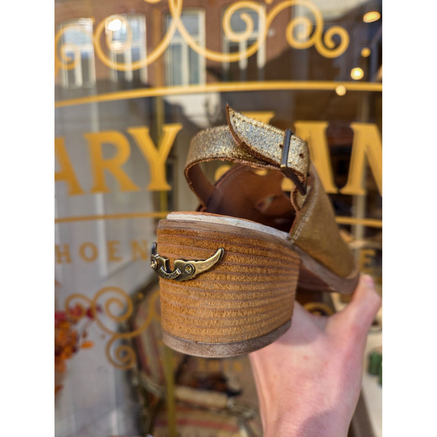 Nemonic Nemonic slingback western ZUECO goud