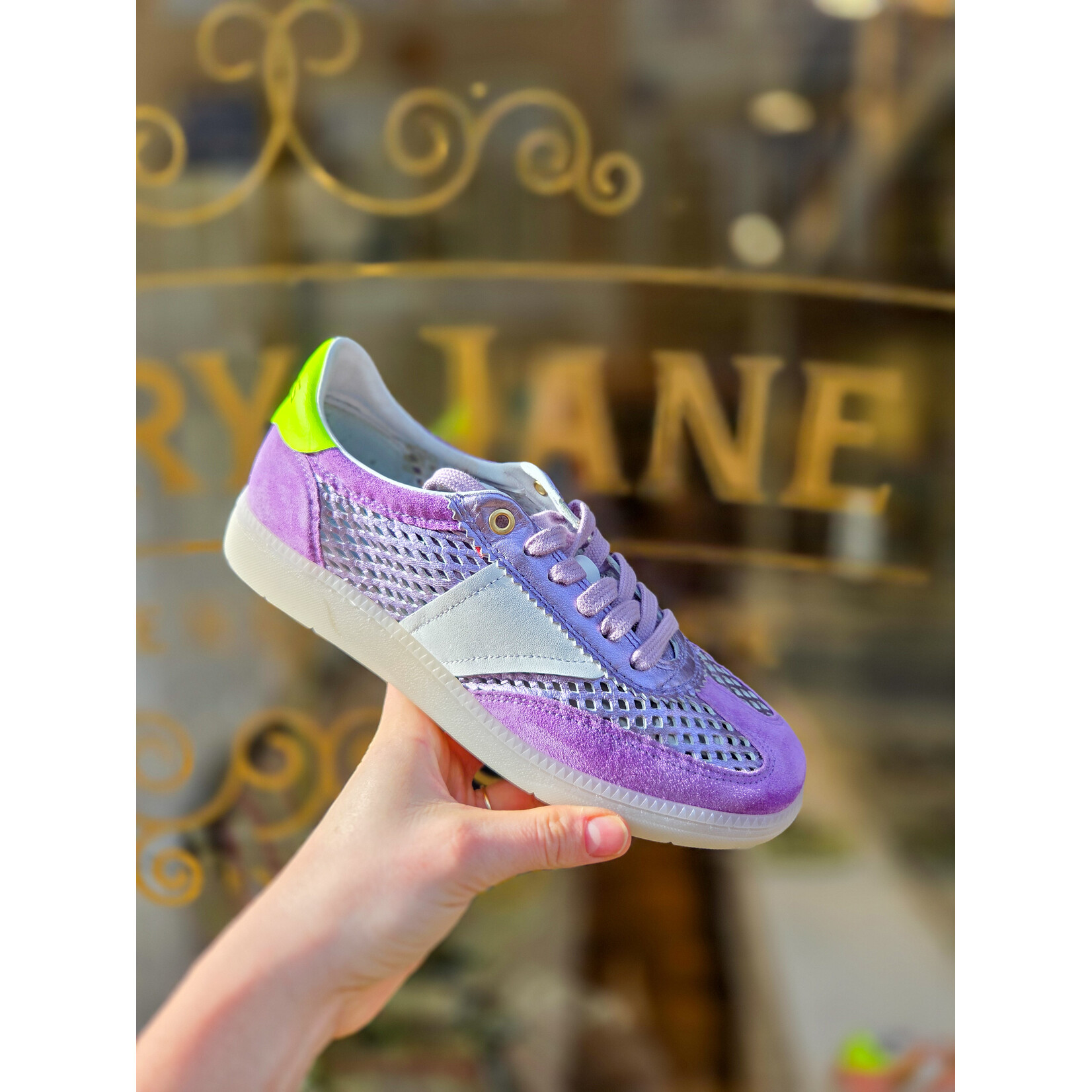 MJUS leren sneaker GLICINE paars