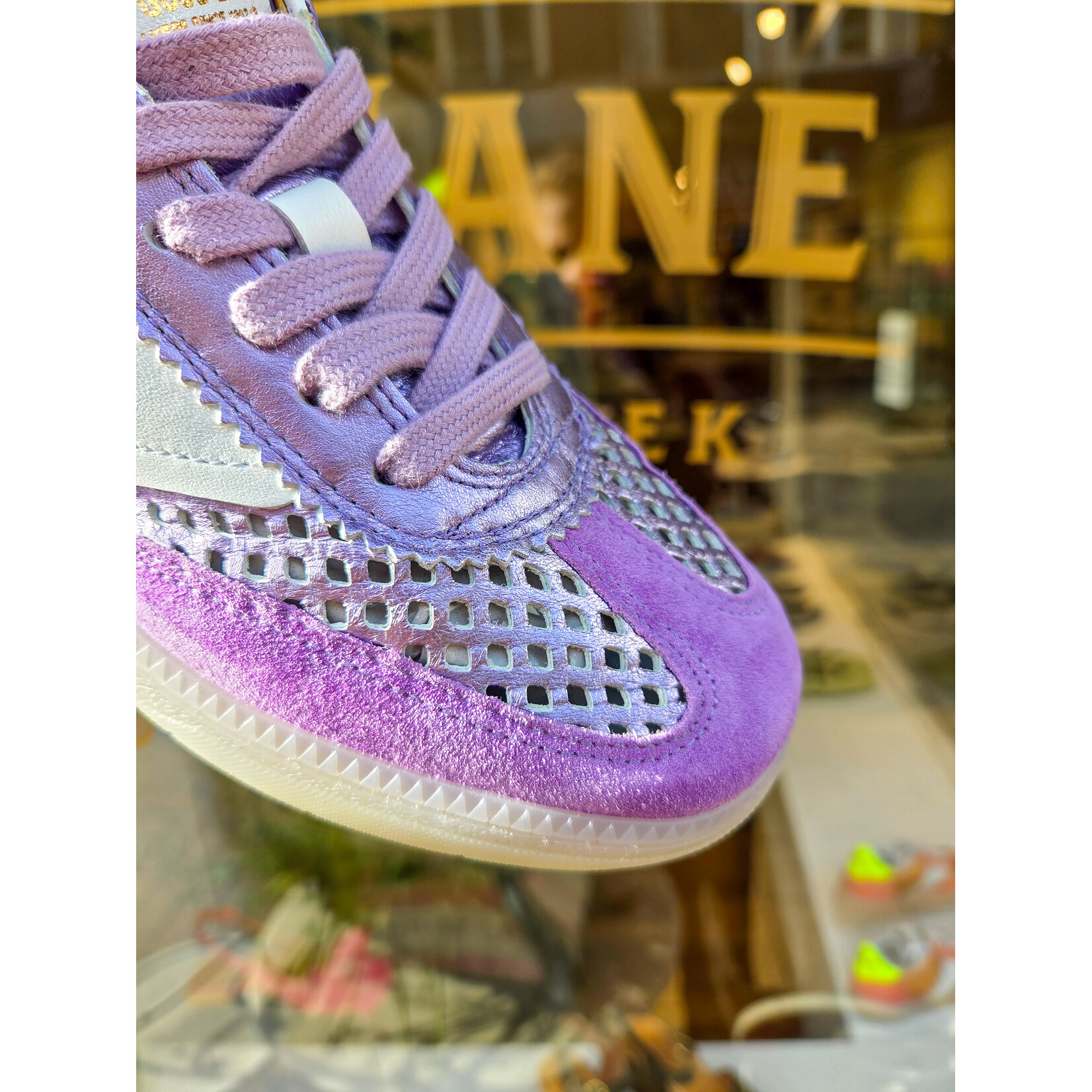 MJUS leren sneaker GLICINE paars