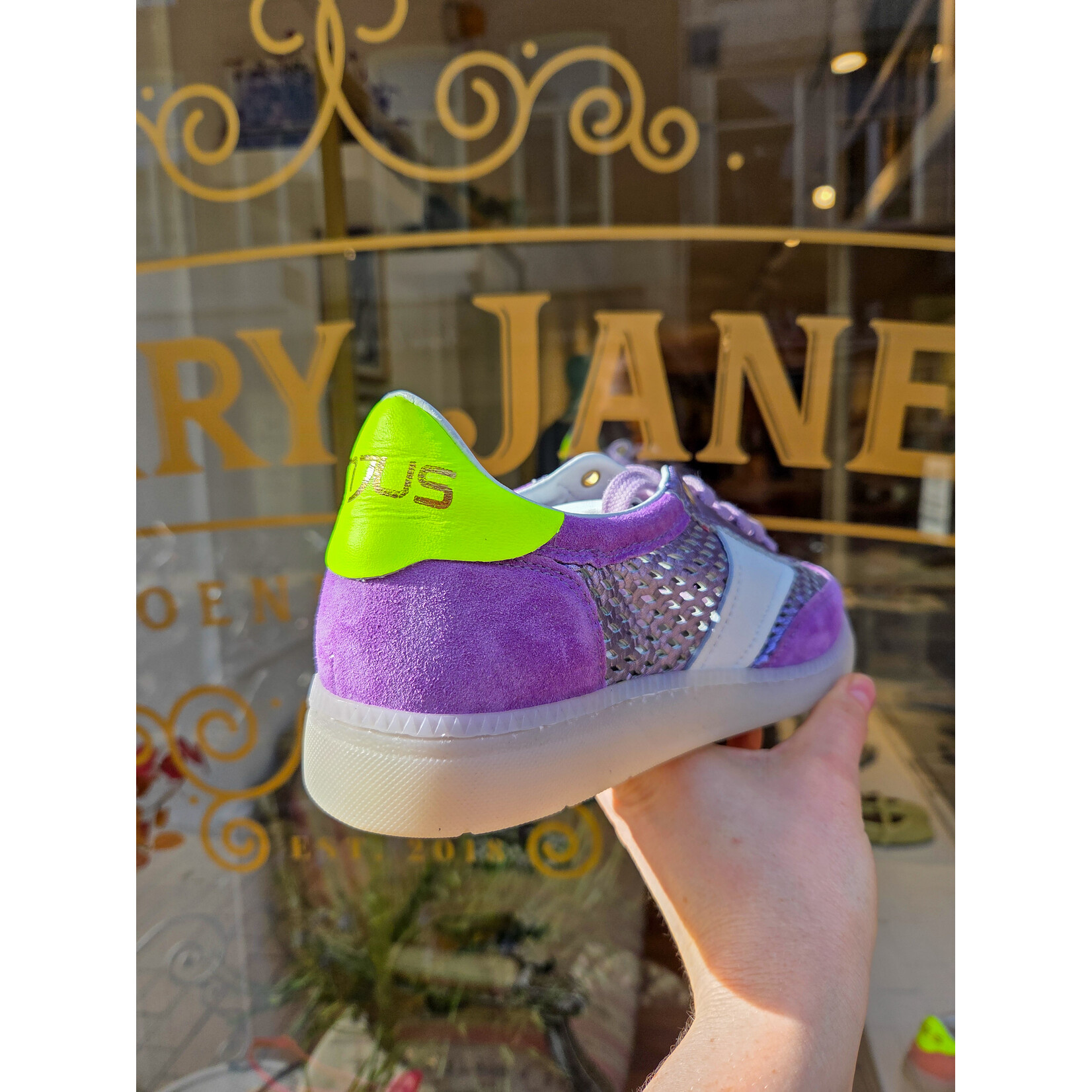 MJUS leren sneaker GLICINE paars