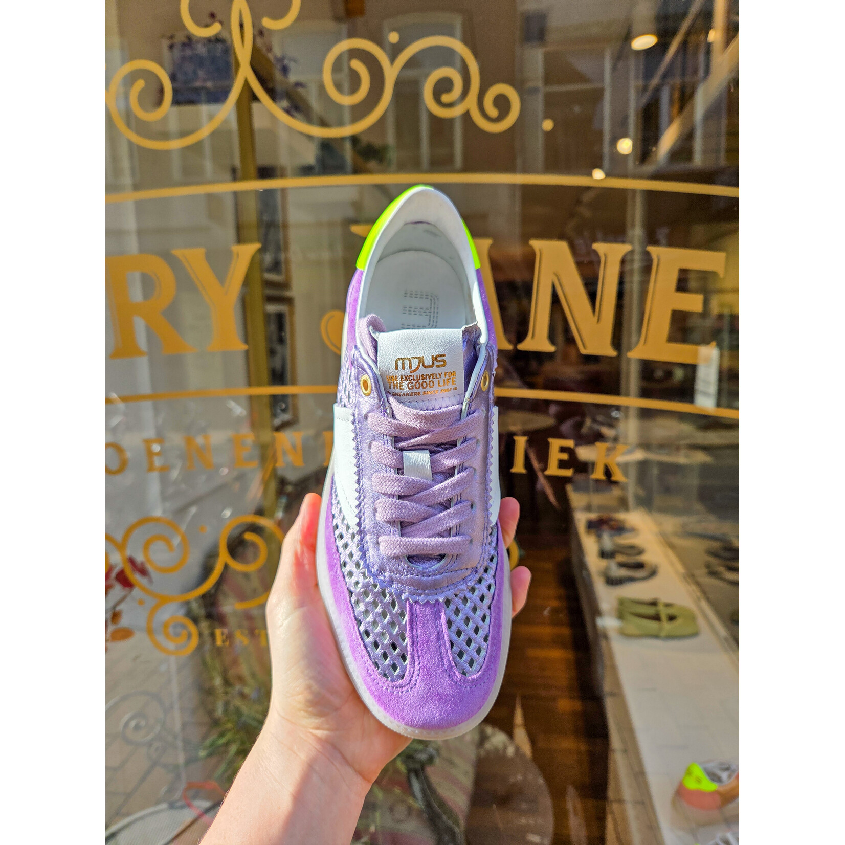 MJUS leren sneaker GLICINE paars