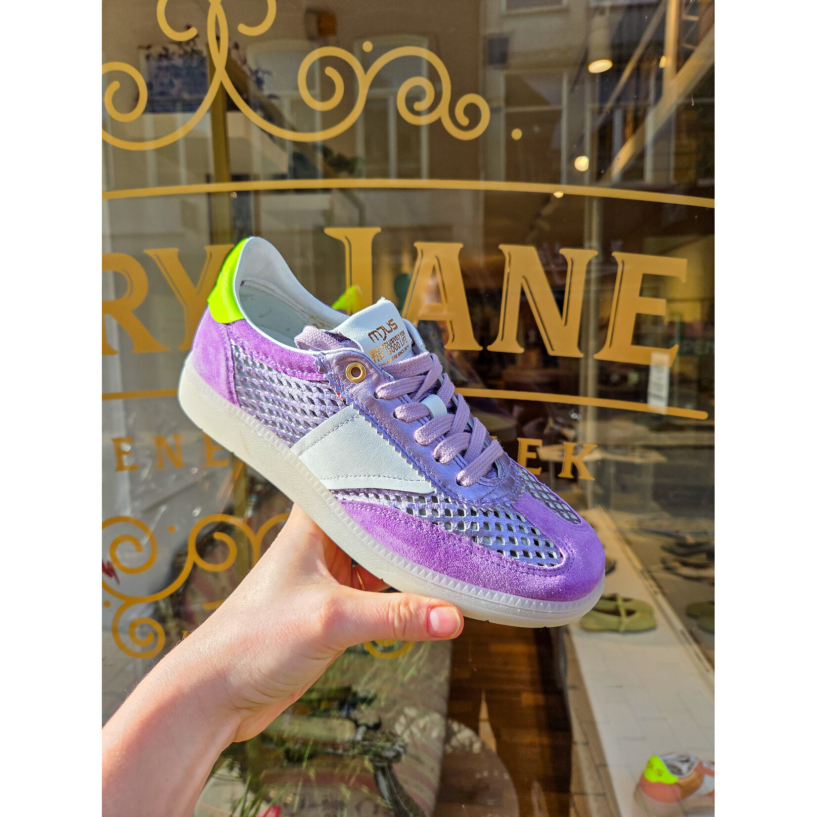 MJUS leren sneaker GLICINE paars